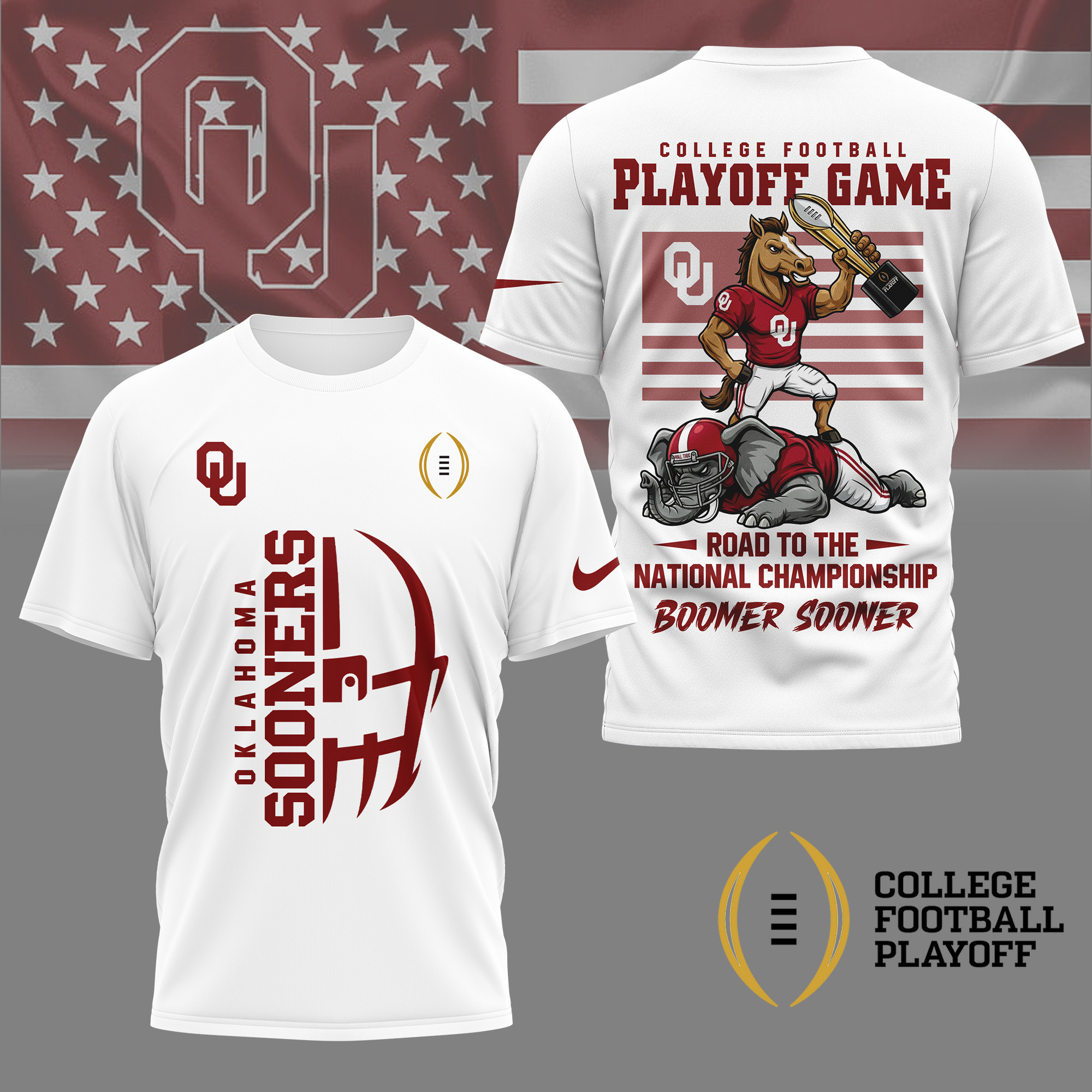 Oklahoma Sooners | Premium NCAA College Football Playoff Game 3D Shirt NY