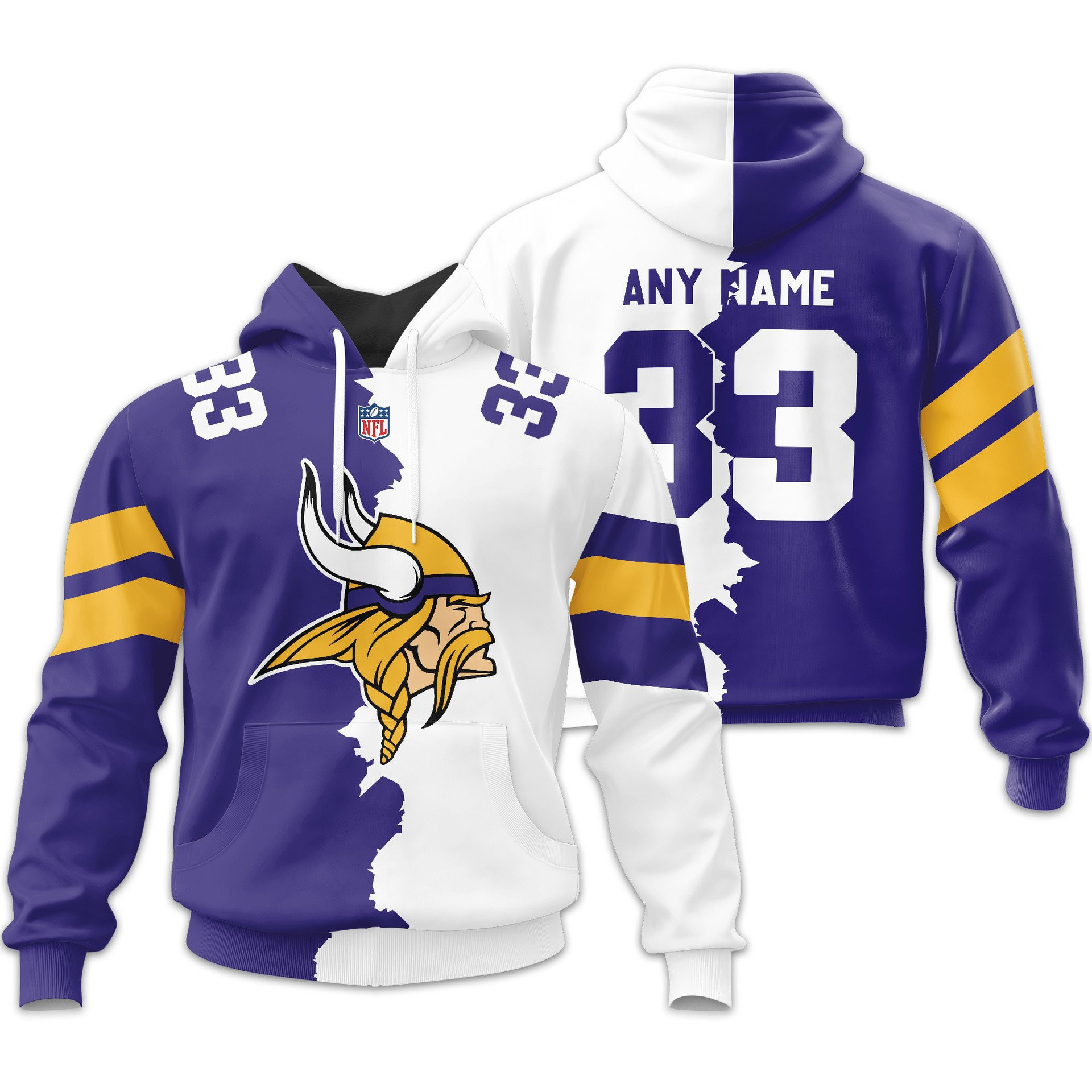Minnesota Vikings | Premium NFL Home Mix Away Hoodie TD