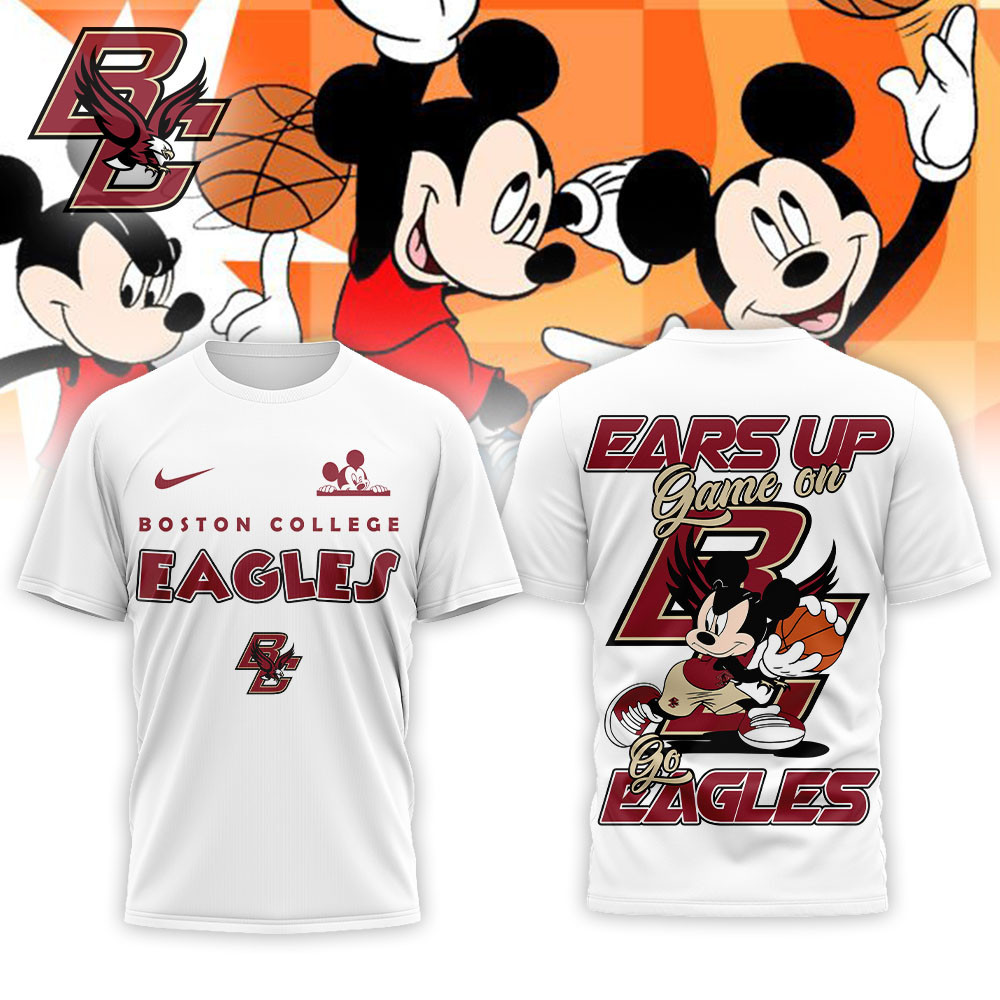 Boston College Eagles | Premium NCAA Mickey Ears Up Game On 3D T-Shirt PB981LZ