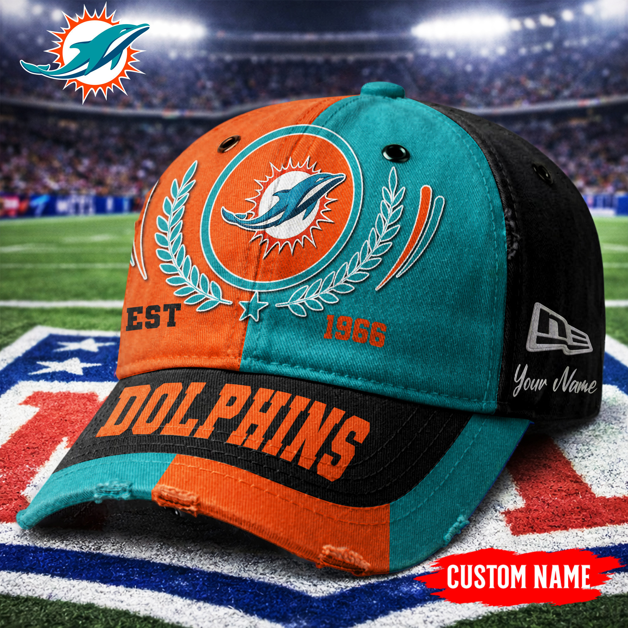 Miami Dolphins | Premium NFL Split Color New Era Cap TD