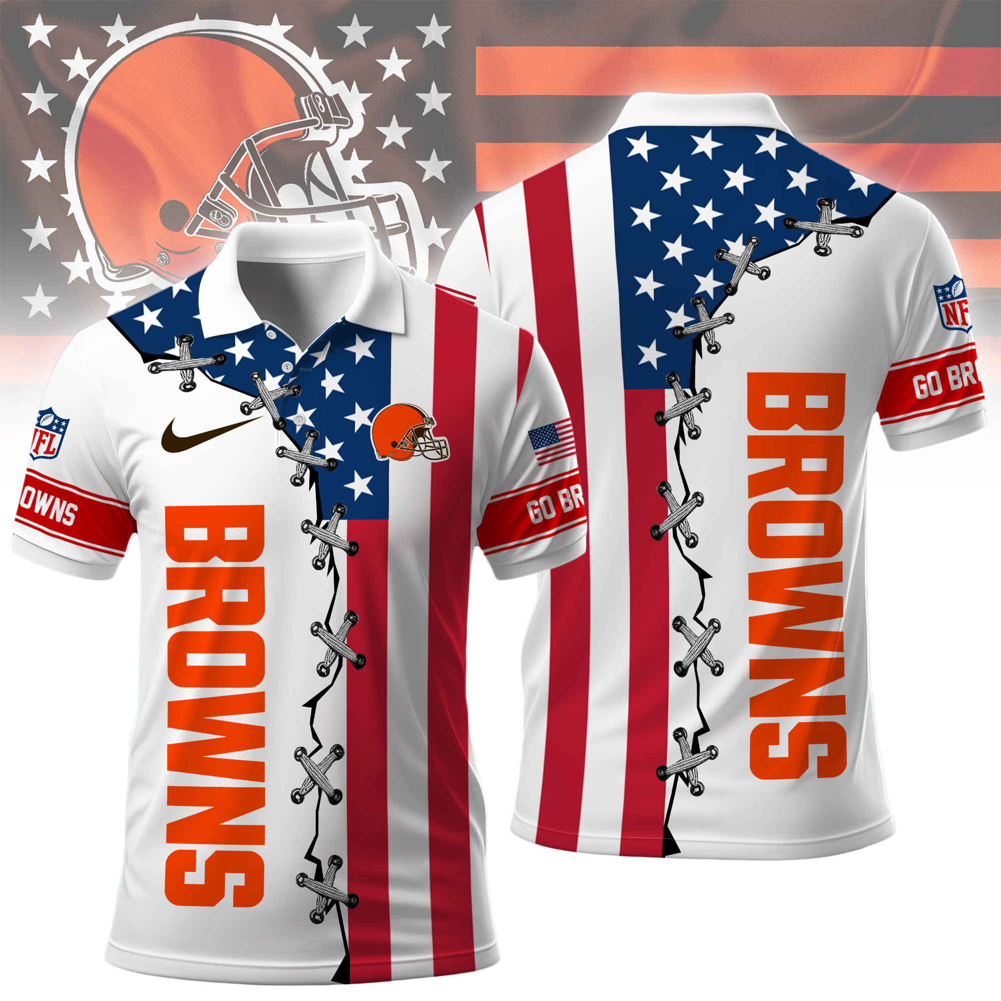 Cleveland Browns | Premium NFL Freedom American Polo NY