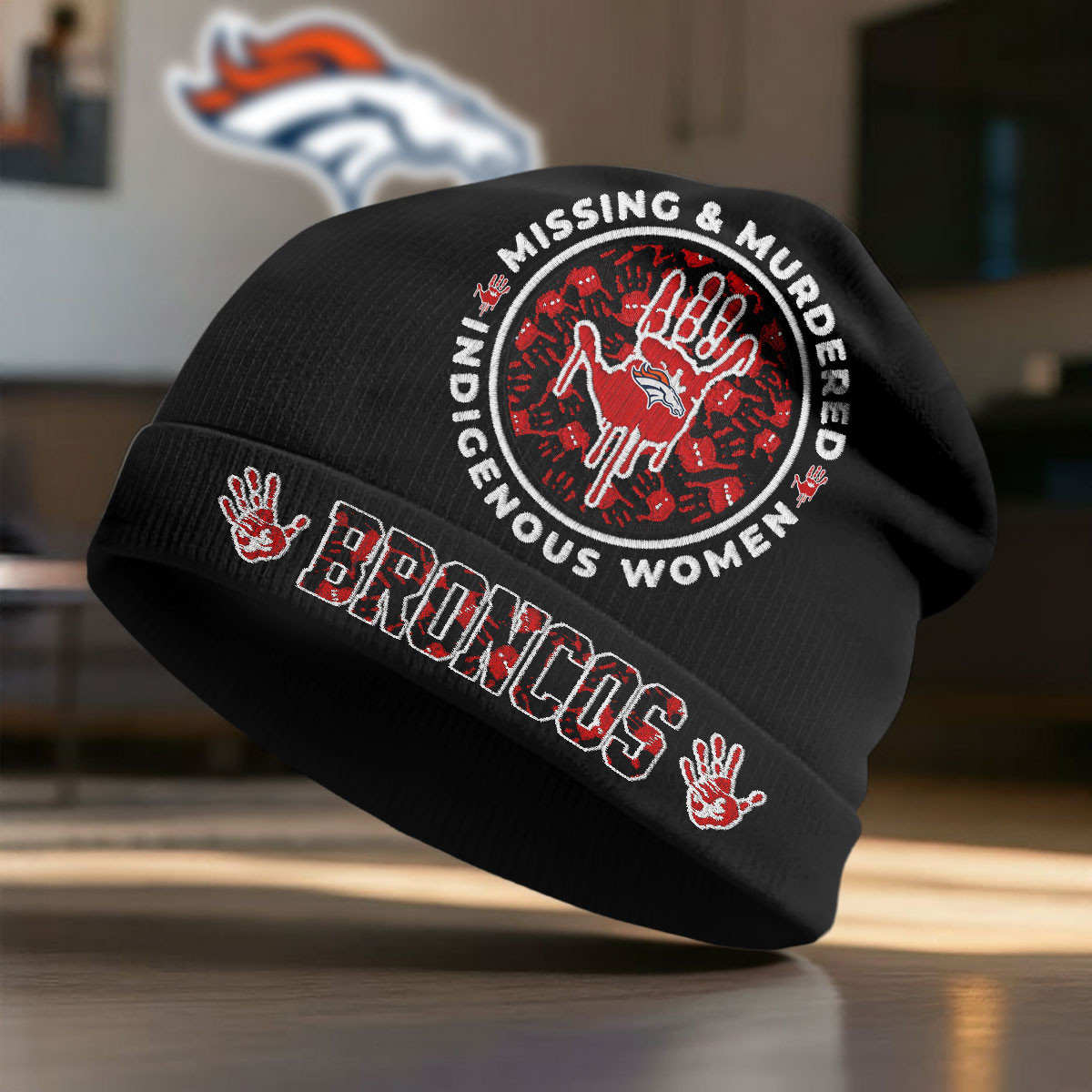 Denver Broncos | Premium NFL MMIW Awareness Beanie Hat NY