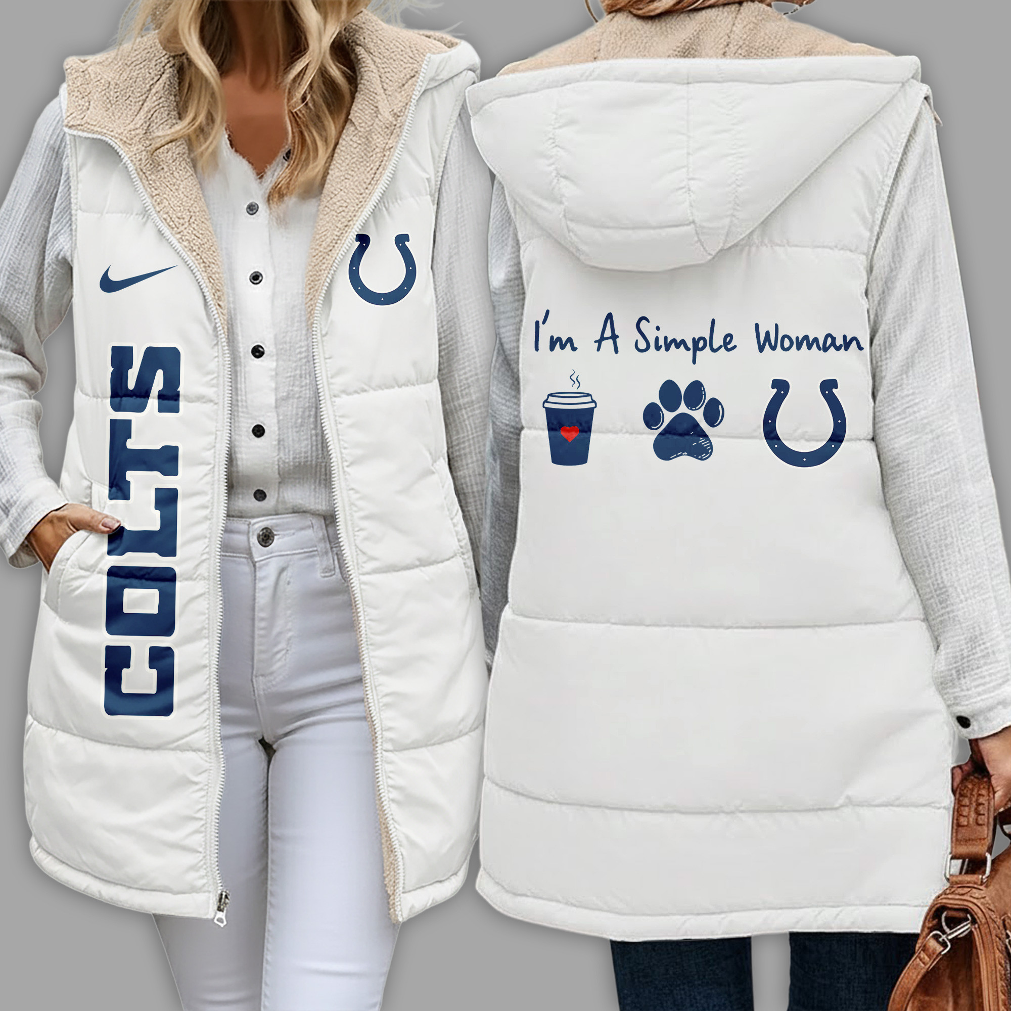Indianapolis Colts | Premium NFL Simple Girl Quilted Vest TD