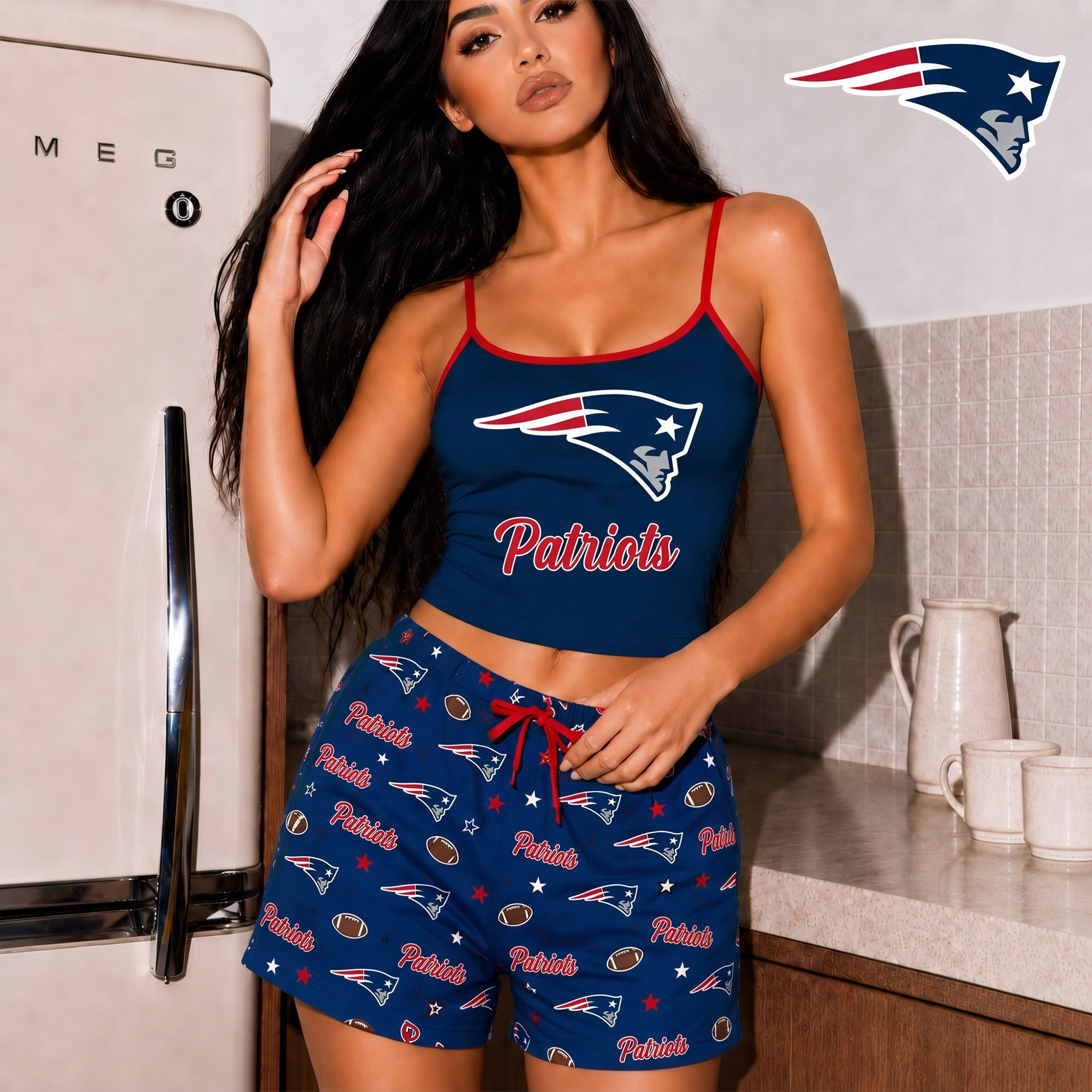 New England Patriots | Premium NFL Shorts & Camisole Sleepwear Set NY