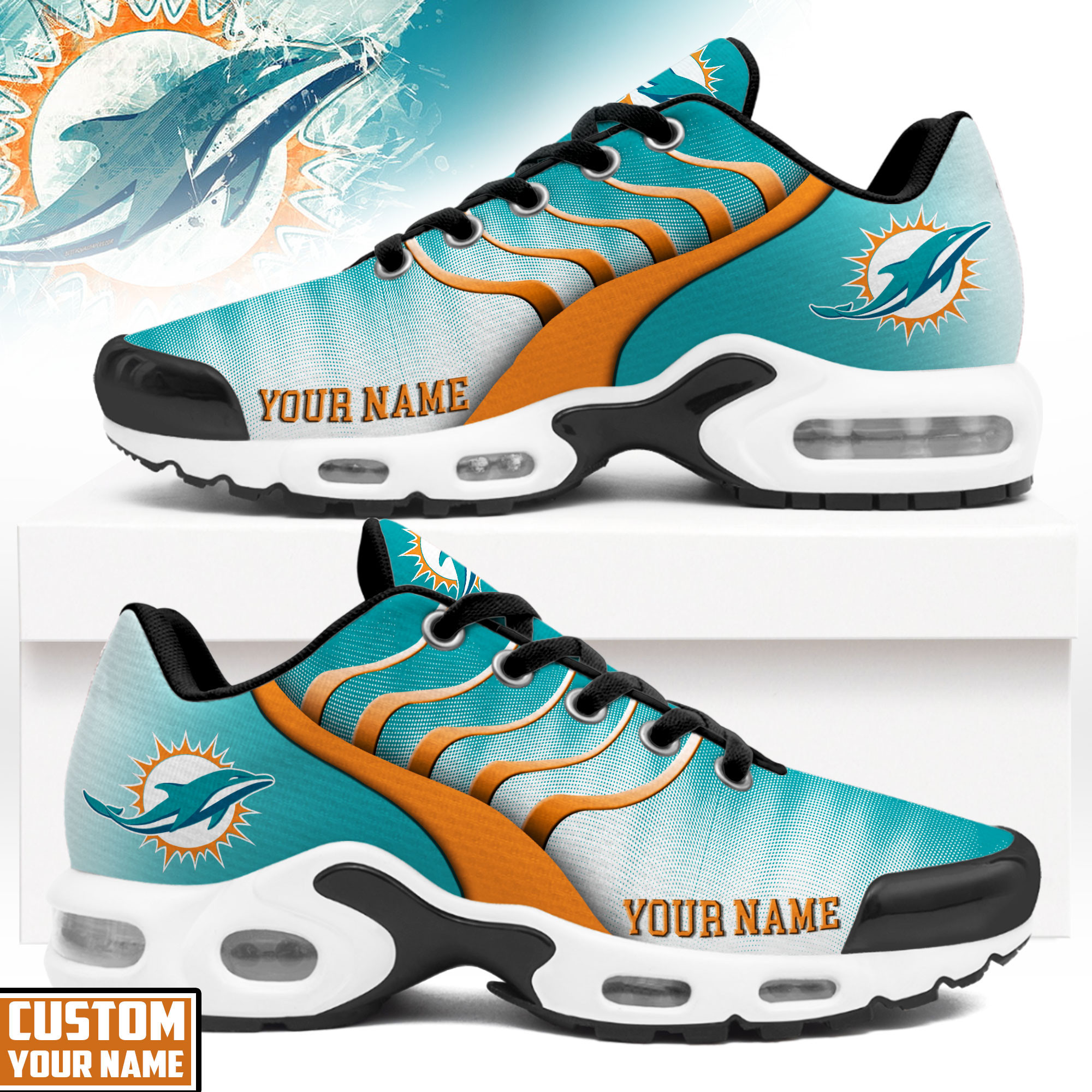 Miami Dolphins | Premium NFL Endzone Runner Air Max Shoes NTH1