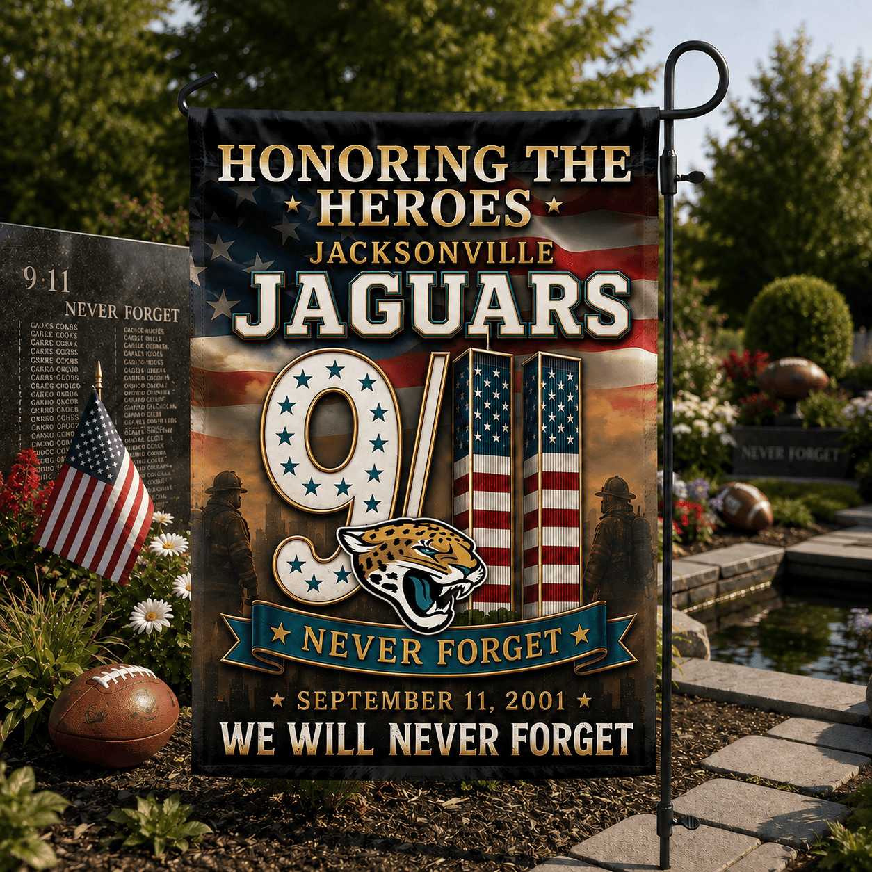 Jacksonville Jaguars| Premium NFL Never Forget 9/11 Flag NY
