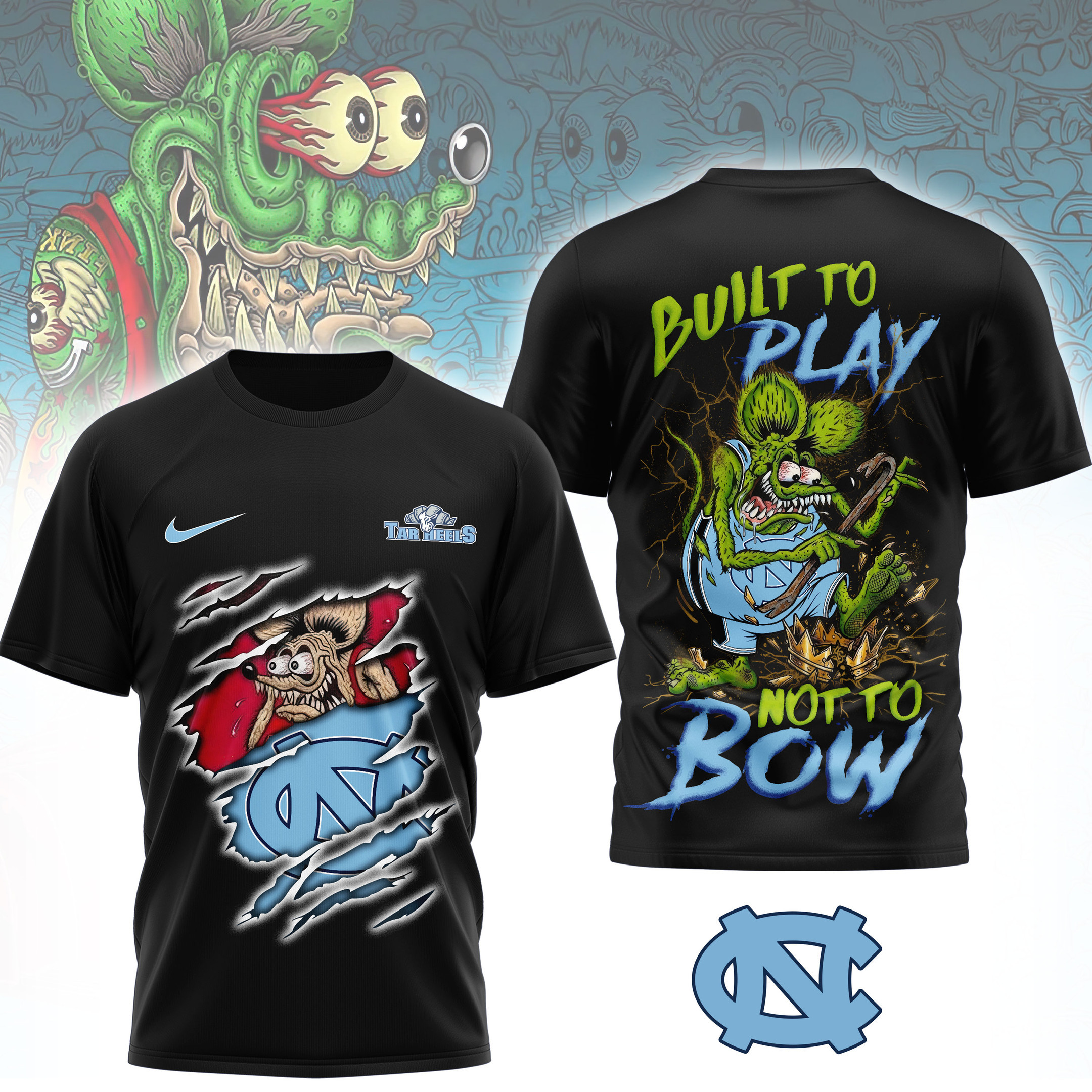 North Carolina Tar Heels | Premium NCAA Varsity Savage 3D Shirt NTH1