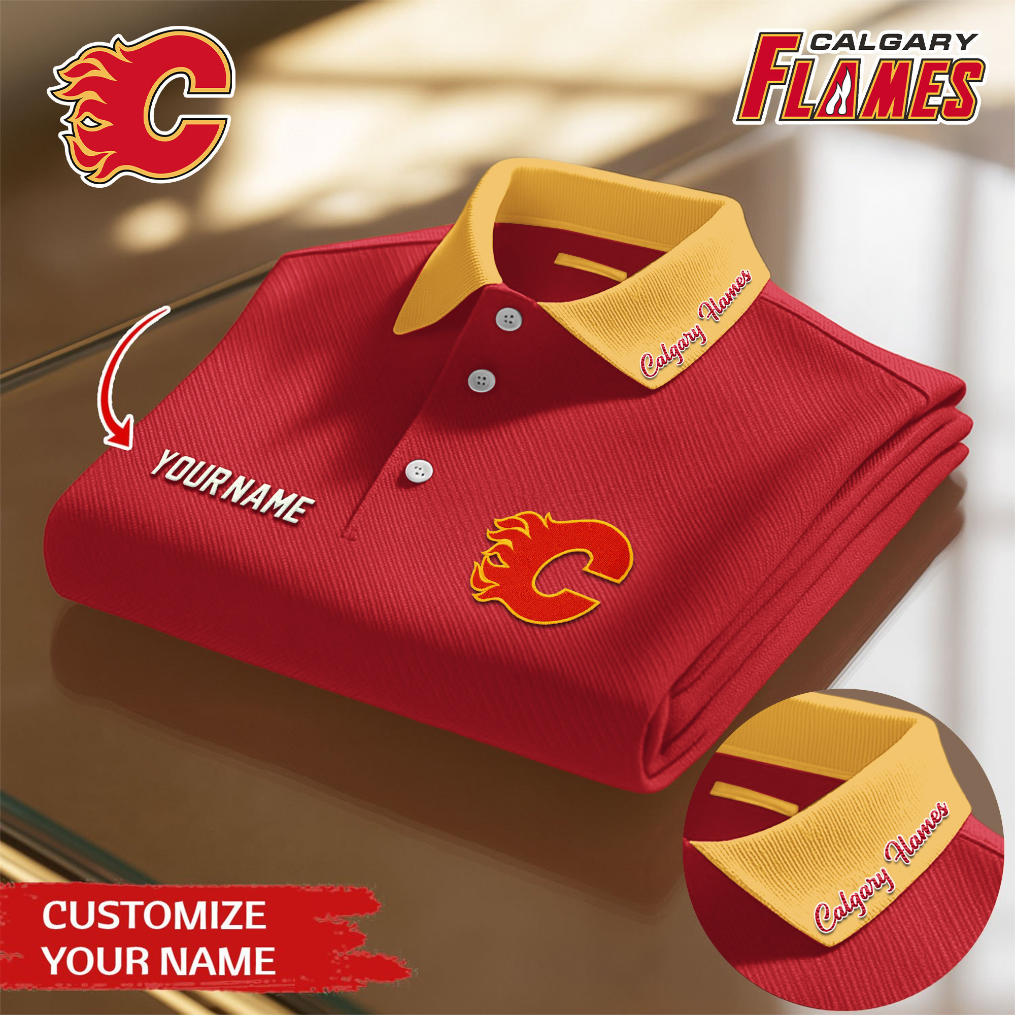 Calgary Flames | Premium NHL Polo Shirt TD