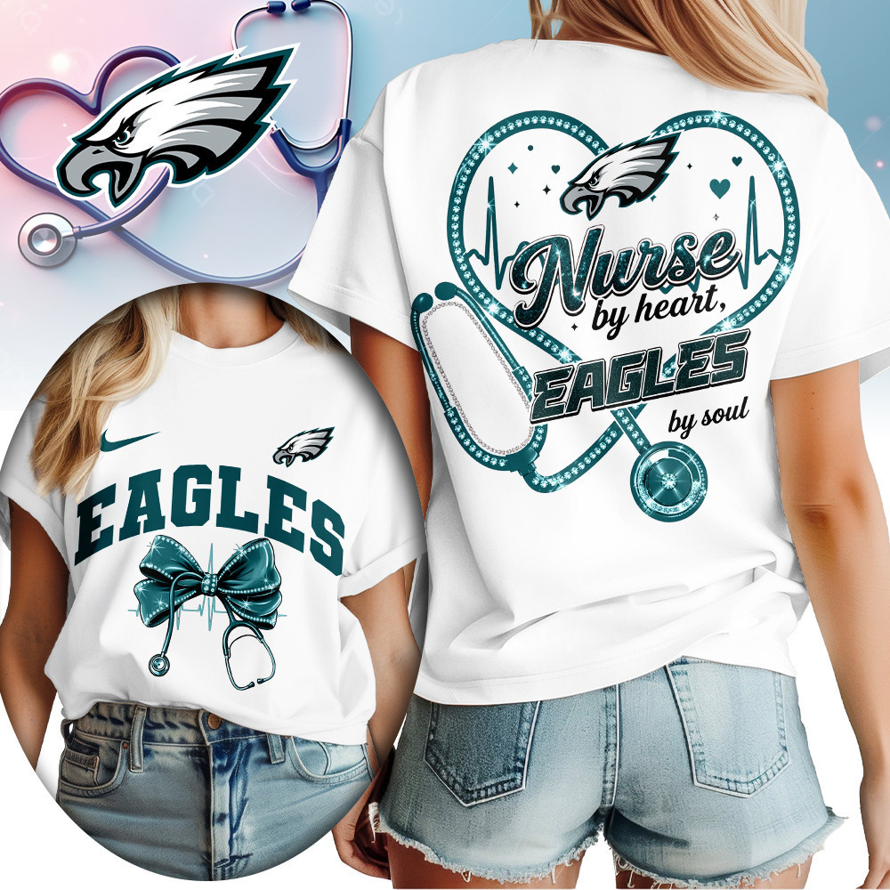 Philadelphia Eagles | Premium NFL Nurse By Heart Women Shirt TD