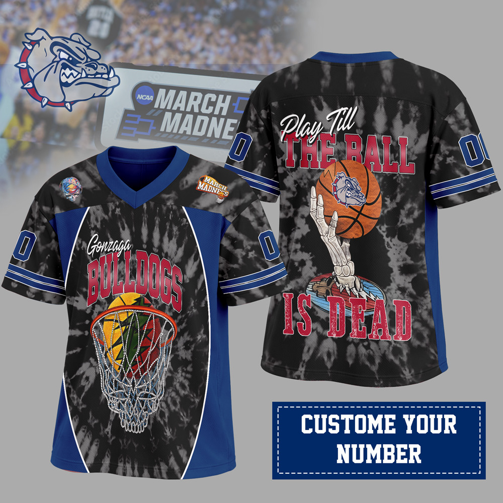 Gonzaga Bulldogs | Premium NCAA x Grateful Dead V-neck Baseball Jersey HY
