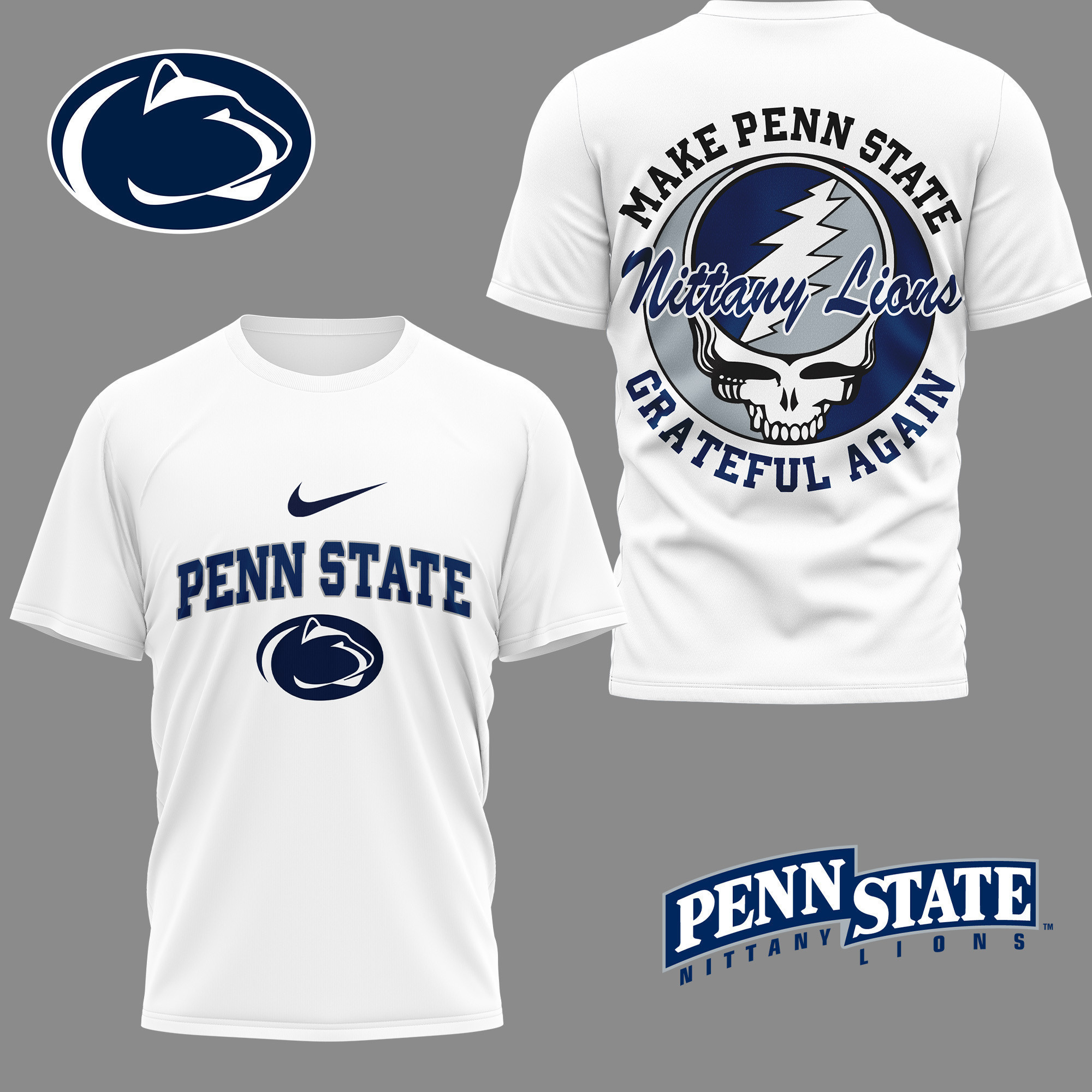 Penn State Nittany Lions | Premium NCAA Grateful Game Day 3D Shirt NY