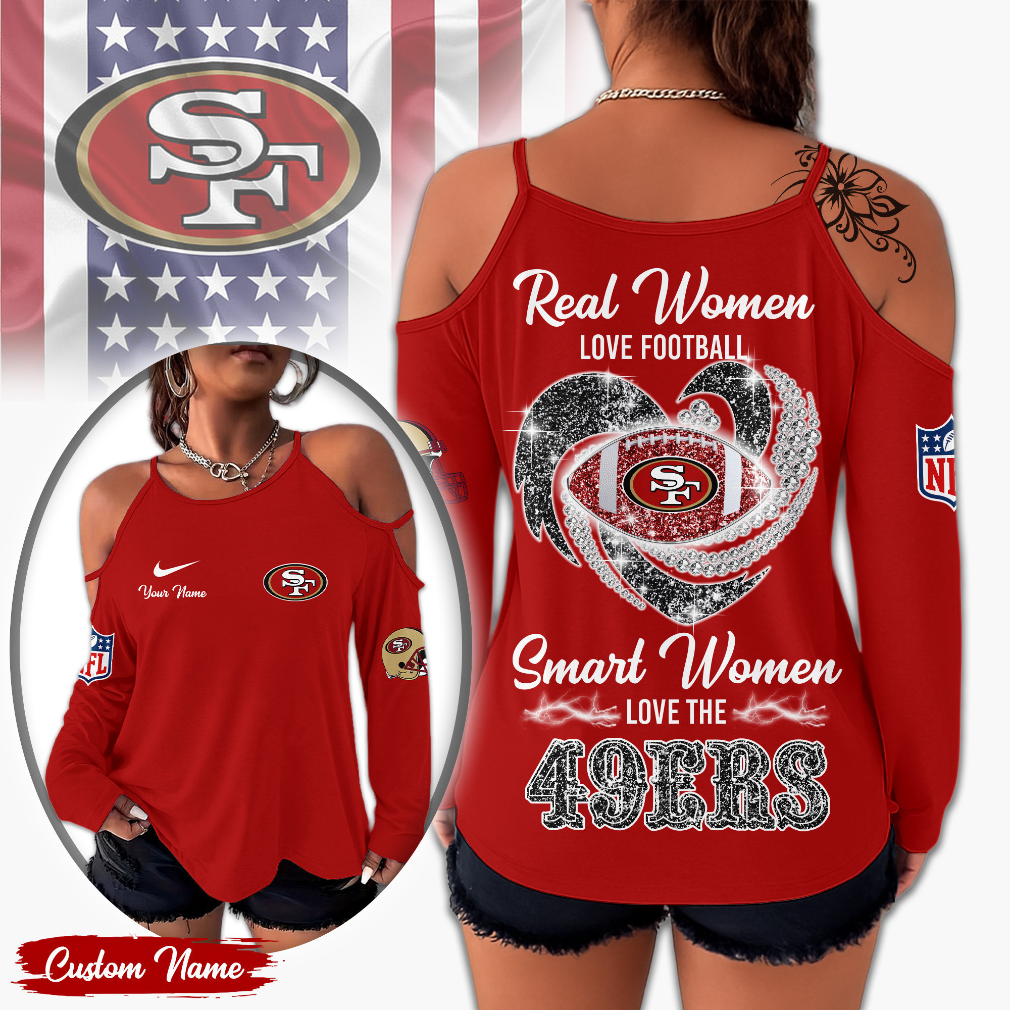 San Francisco 49ers | Premium NFL Lady Tshirt TD