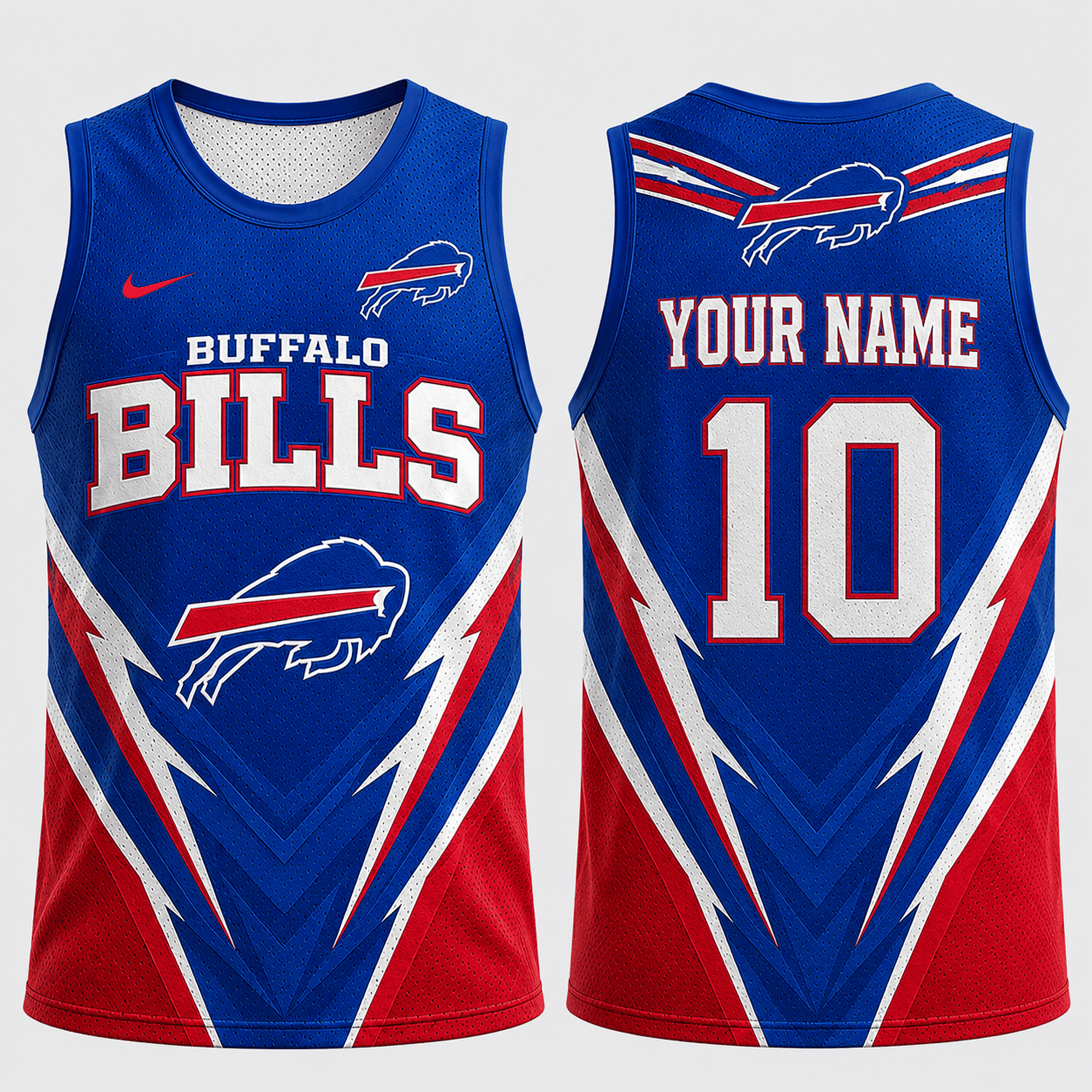 Buffalo Bills | Premium NFL Personalized Name Number Fan Pride Tank Top TD
