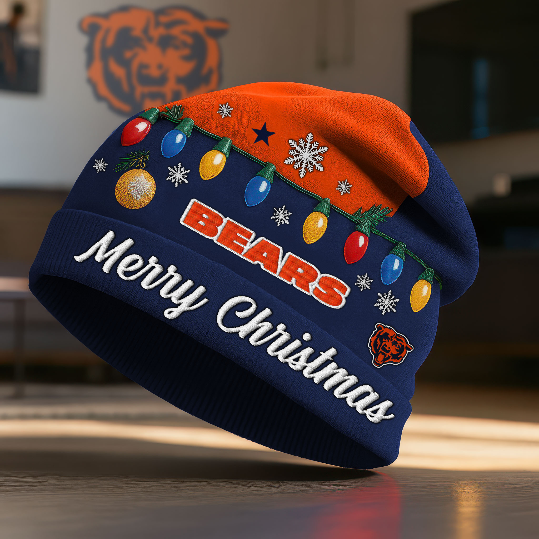 Chicago Bears | Premium NFL Christmas Beanie Hat NY