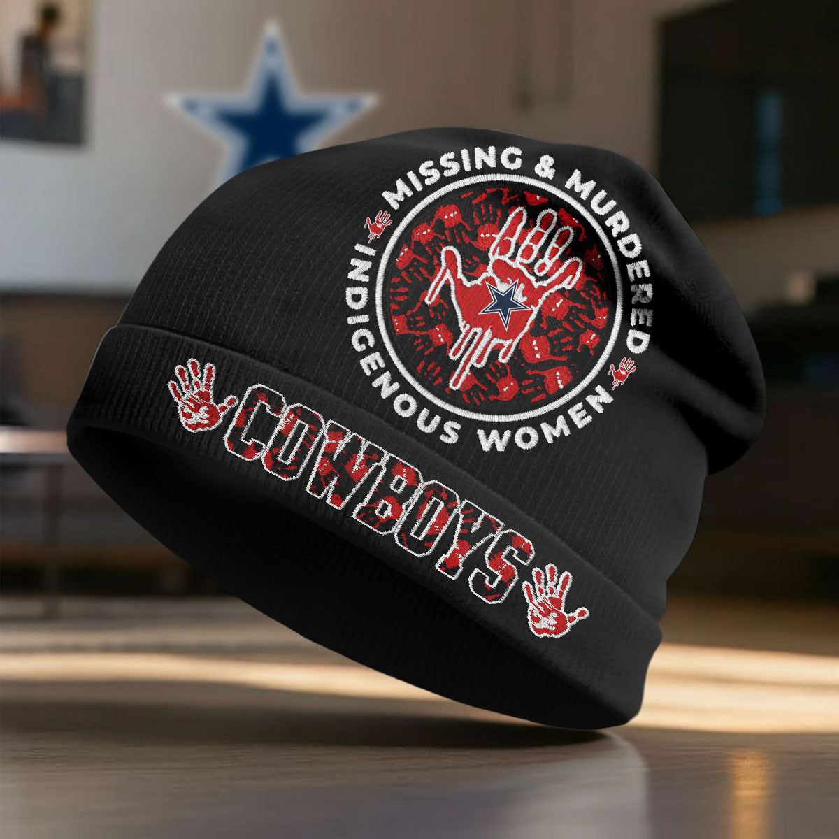 Dallas Cowboys | Premium NFL MMIW Awareness Beanie Hat NY
