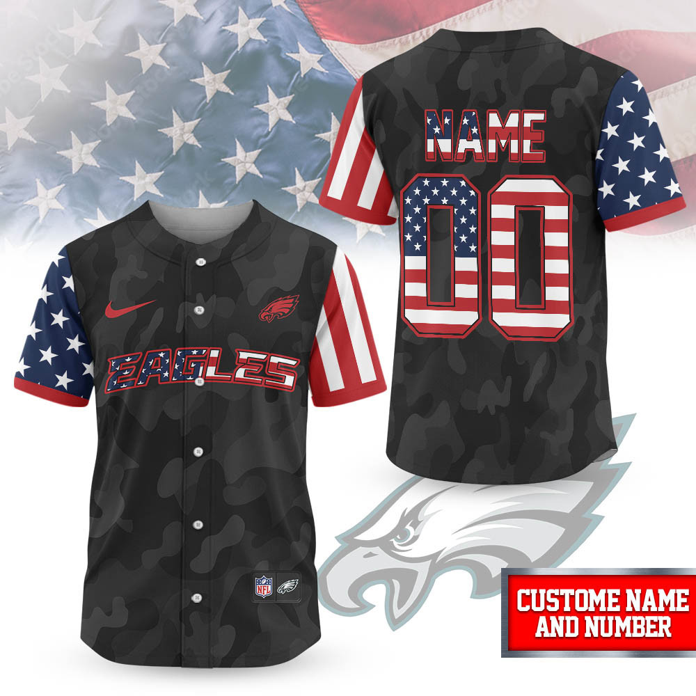 Philadelphia Eagles | Premium NFL American Pride Custom Jersey Shirt NTH1