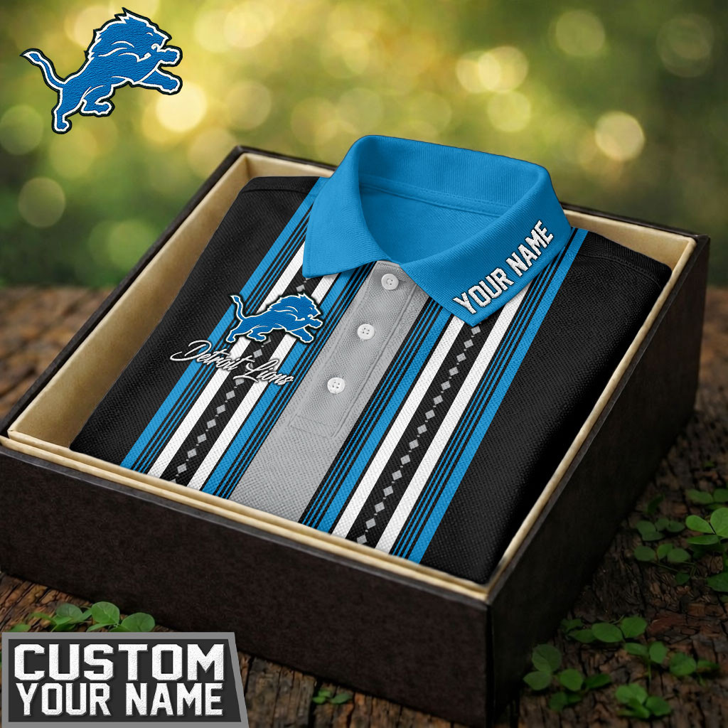 Detroit Lions | Premium NFL Legacy Sport Custom Polo TD