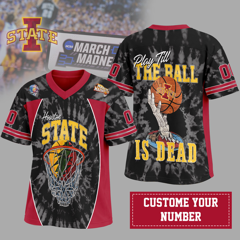 Iowa State | Premium NCAA x Grateful Dead V-neck Baseball Jersey HY