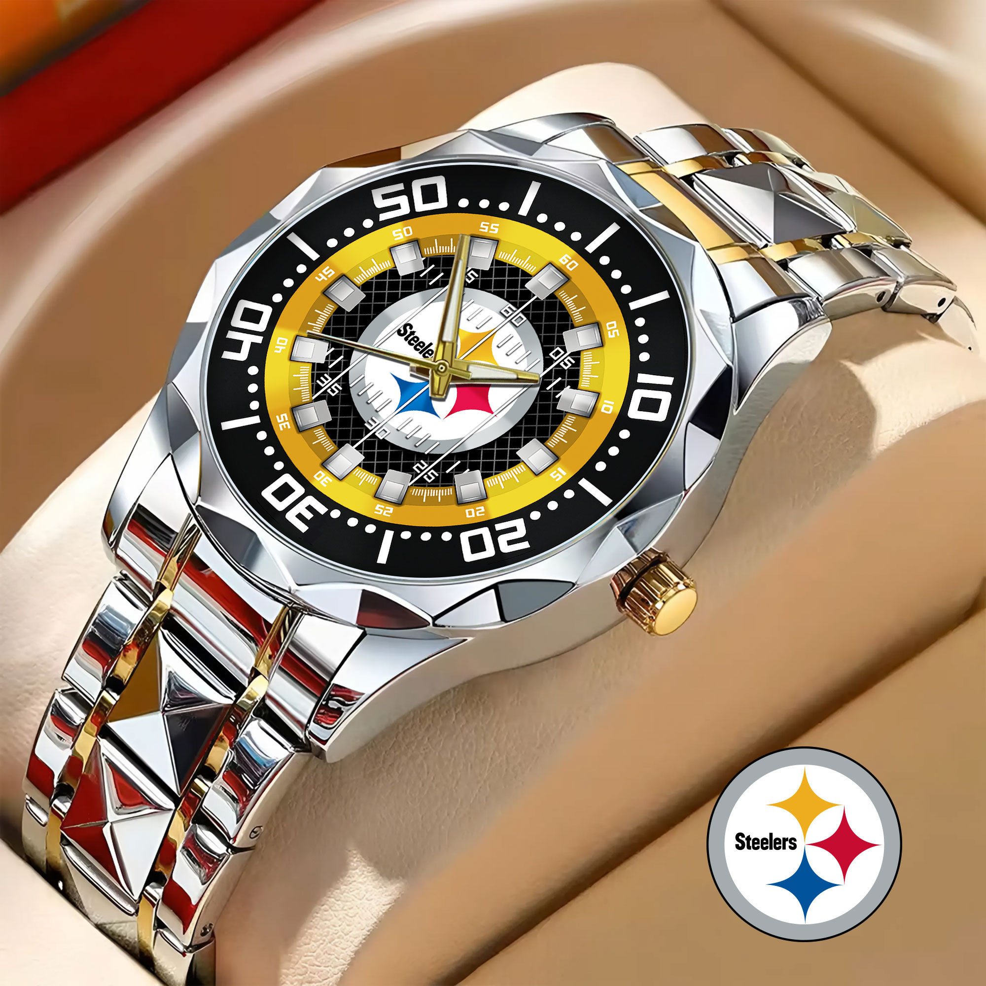 Pittsburgh Steelers | NFL Camaro Elegant Fashion Design Men Watch TD