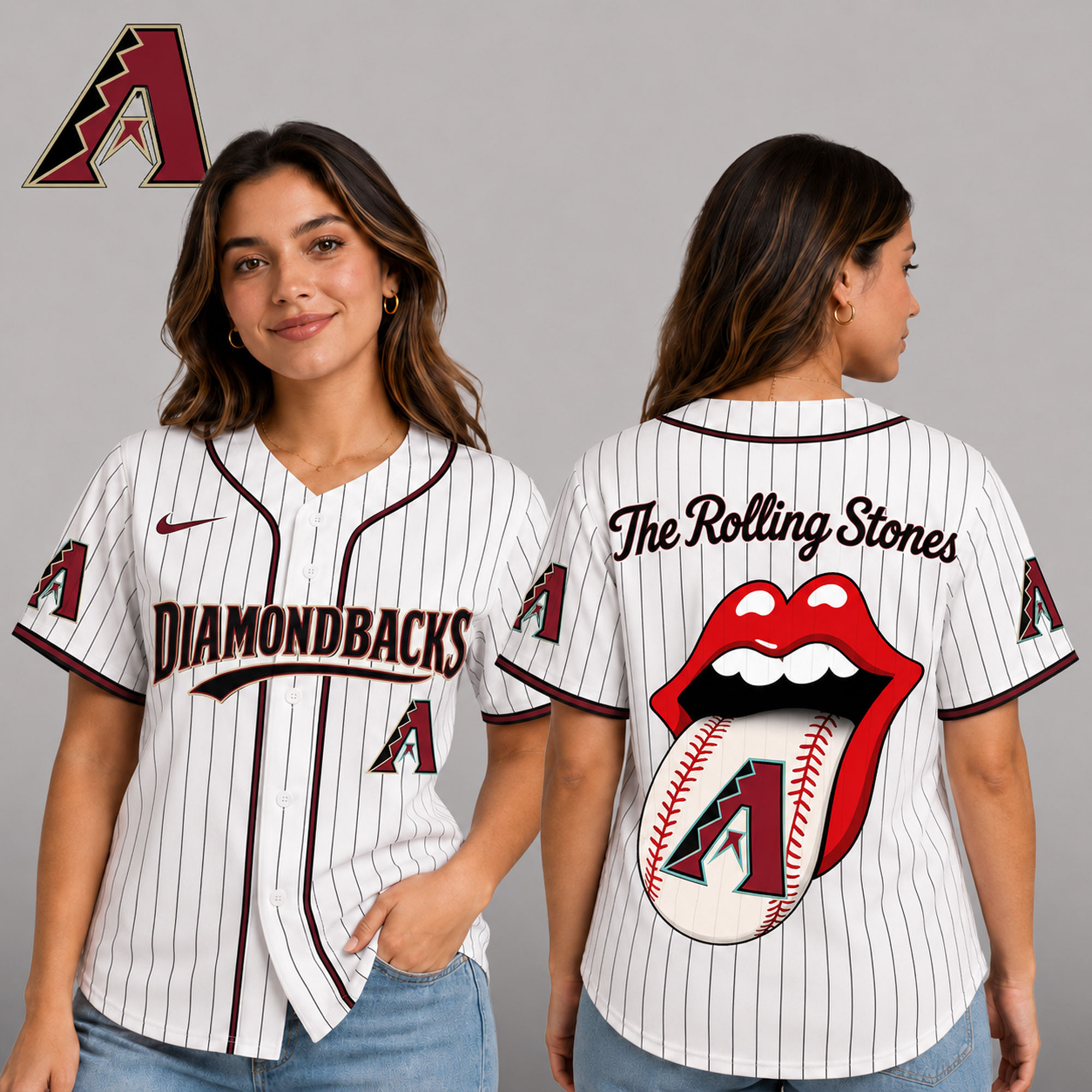 Arizona Diamondbacks | Premium MLB The Rolling Stones Jersey Shirt TD
