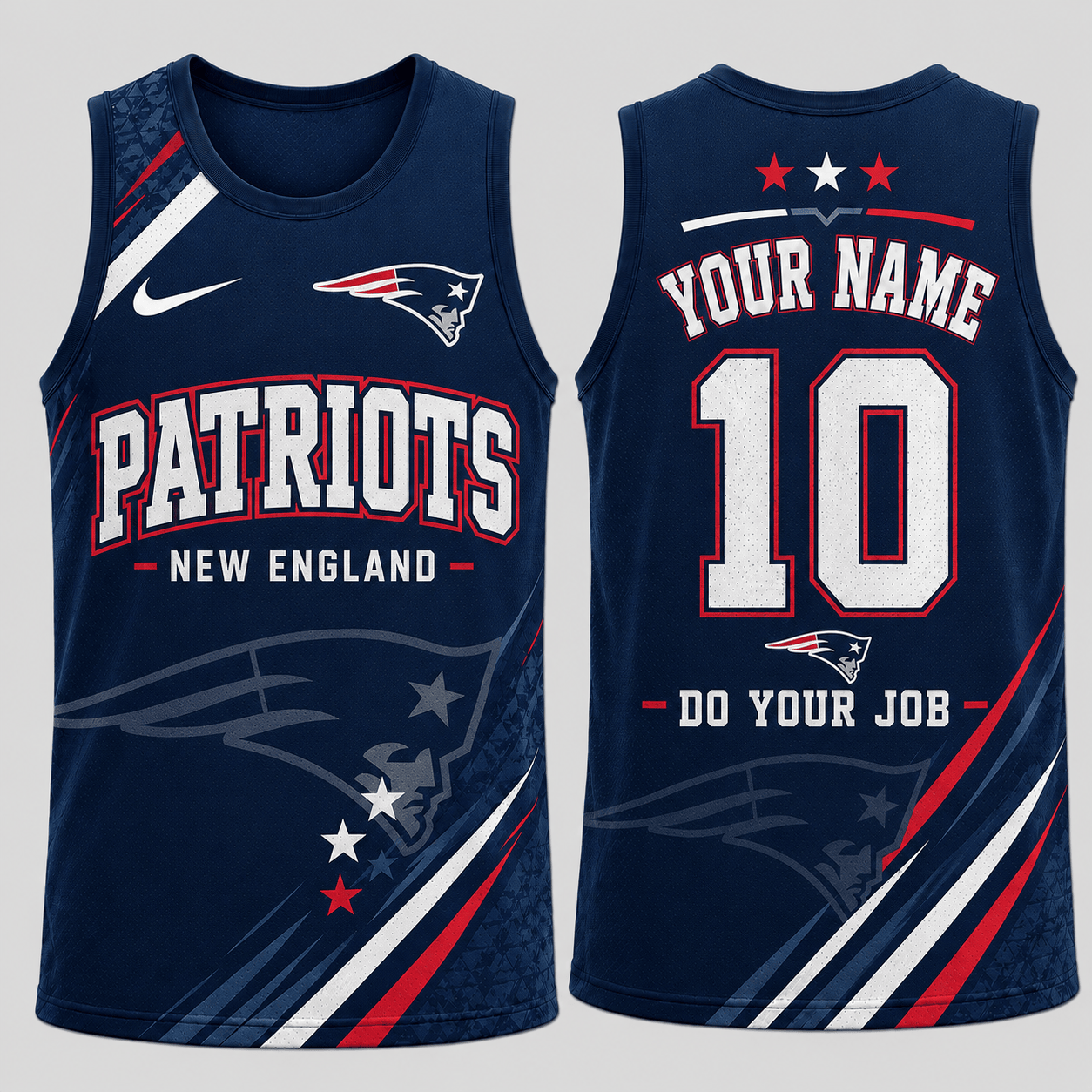 New England Patriots | Premium NFL Personalized Team Spirit Sports Tank Top TD