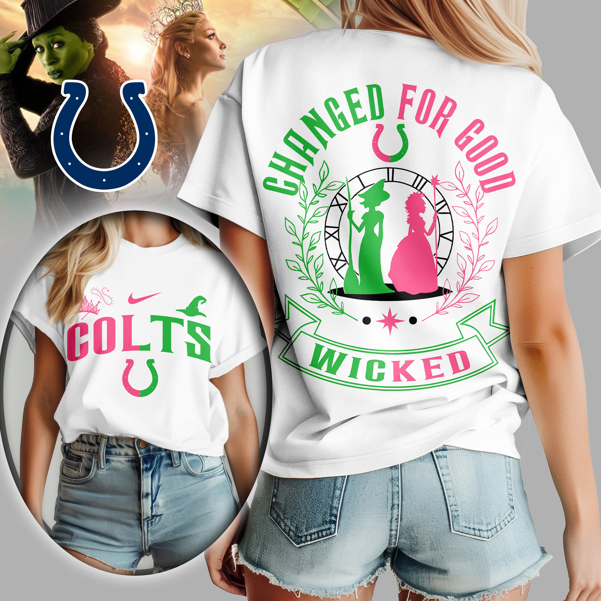 Indianapolis Colts | Premium NFL Wicked Changed For Good Women Shirt TD
