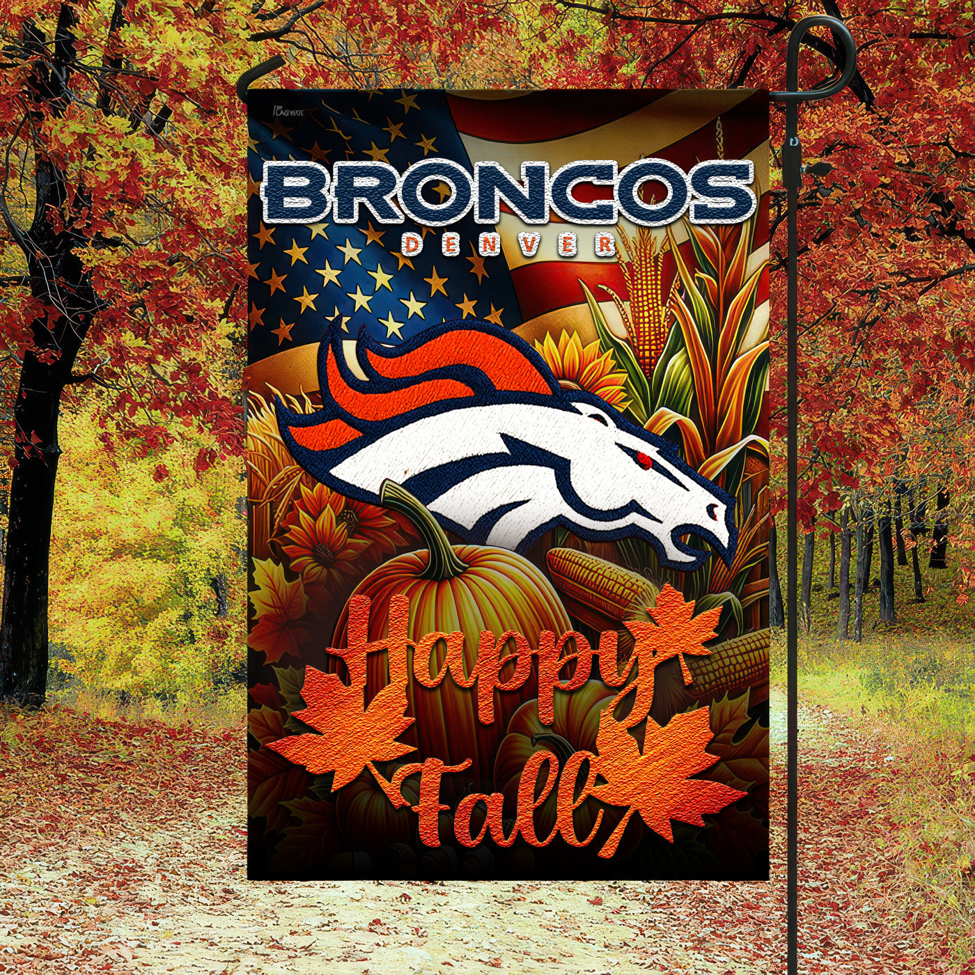 Denver Broncos | Premium NFL Happy Fall Flag TD