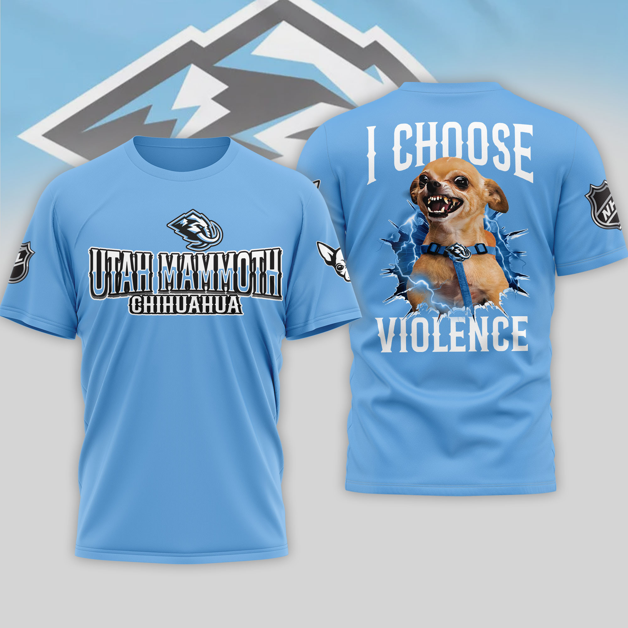 Utah Mammoth | Premium NHL Chihuahua Violent 3D T-Shirt HY