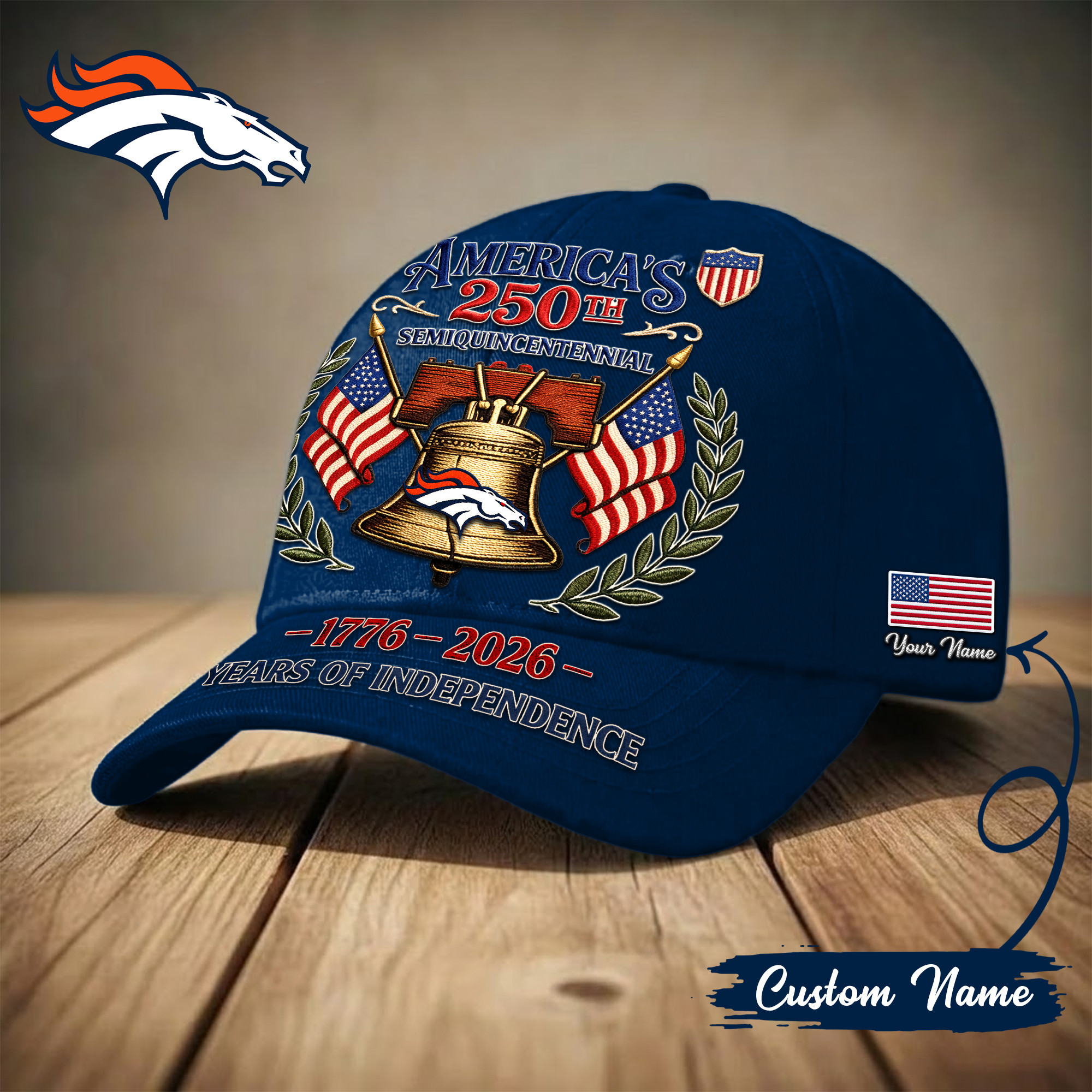Denver Broncos | Premium NFL 1776-2026 Years Of Independence Classic Cap TD