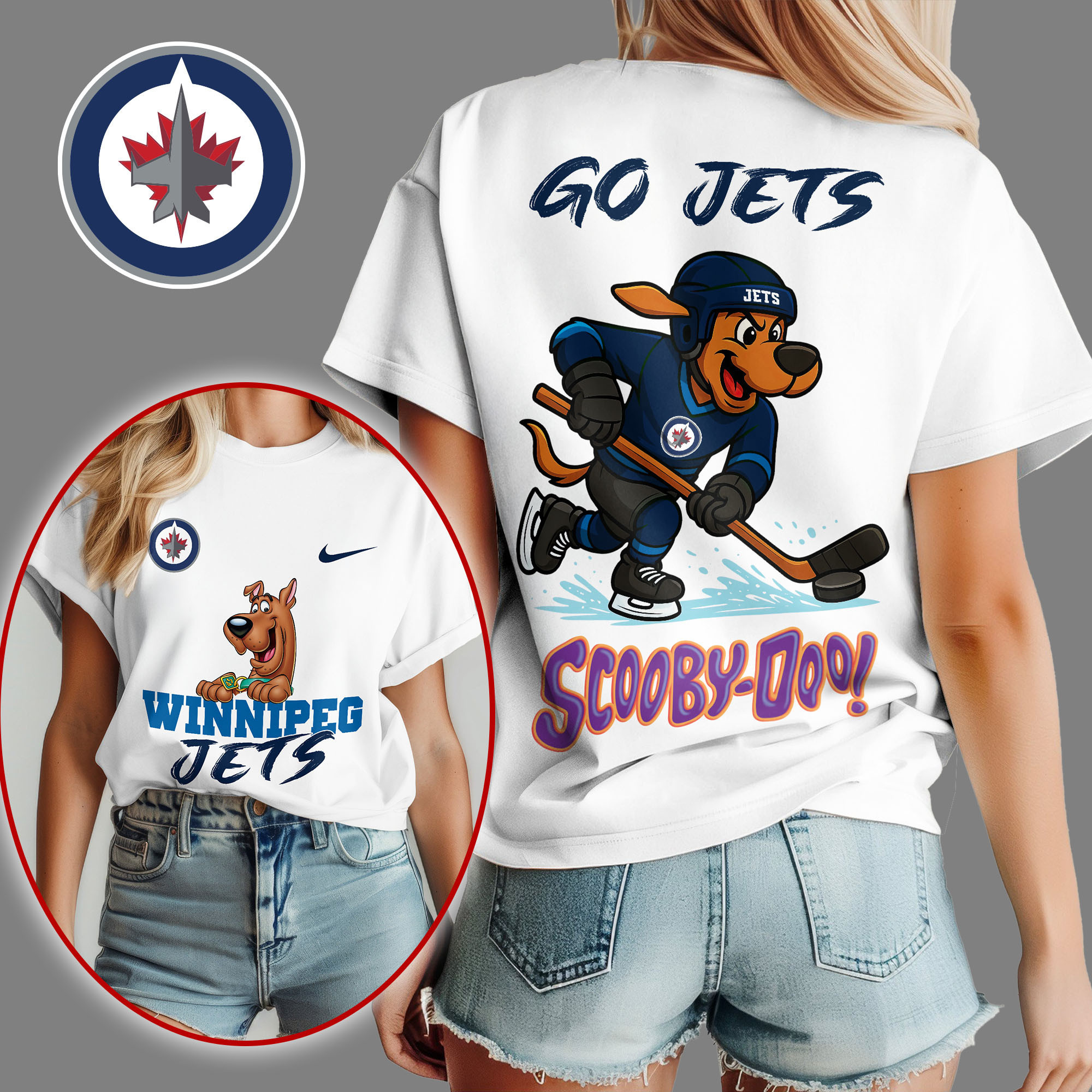 Winnipeg Jets | Premium NHL Scooby-Doo Fan Women's Shirt NY