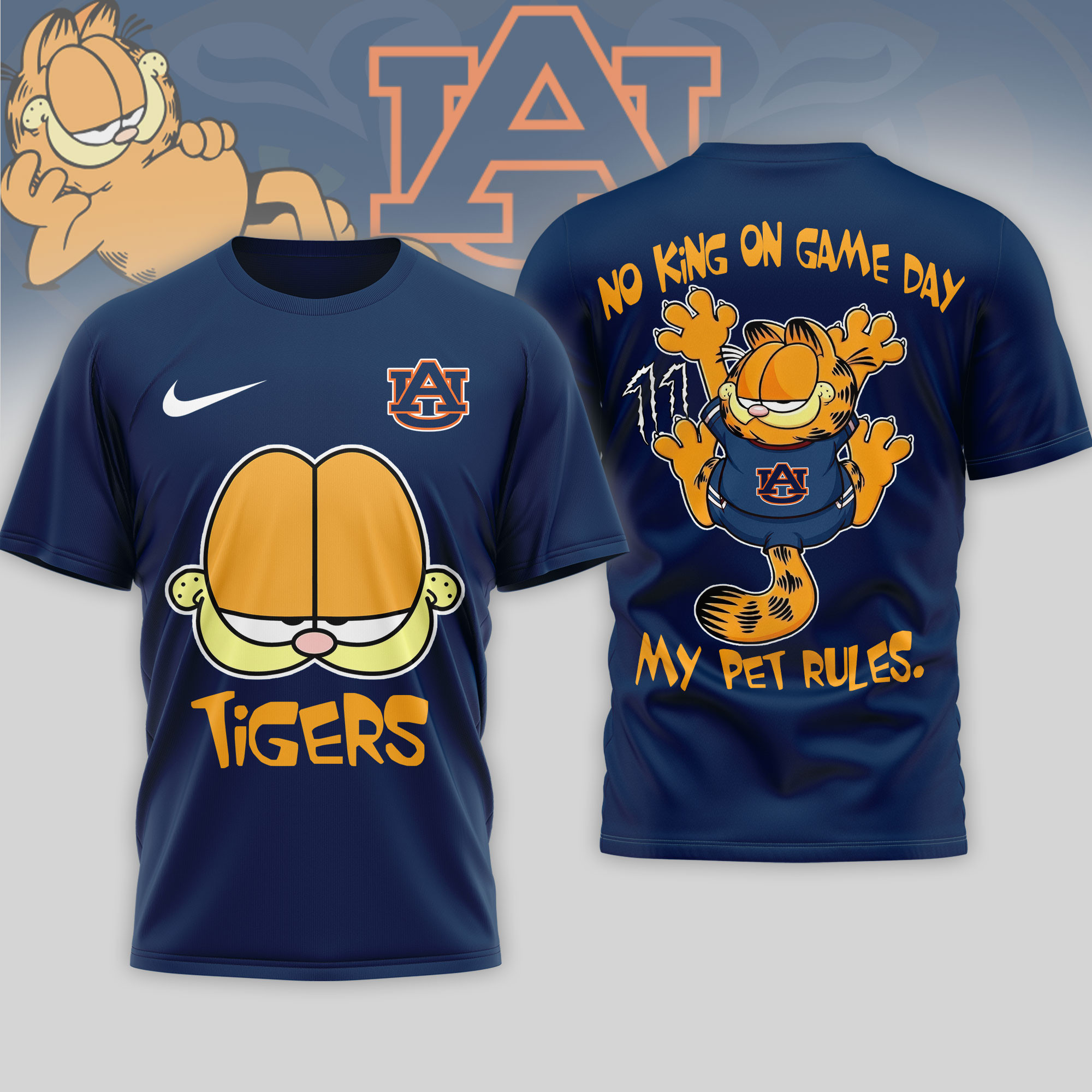 Auburn Tigers | Premium NCAA No King On Game Day 3D Shirt NTH1