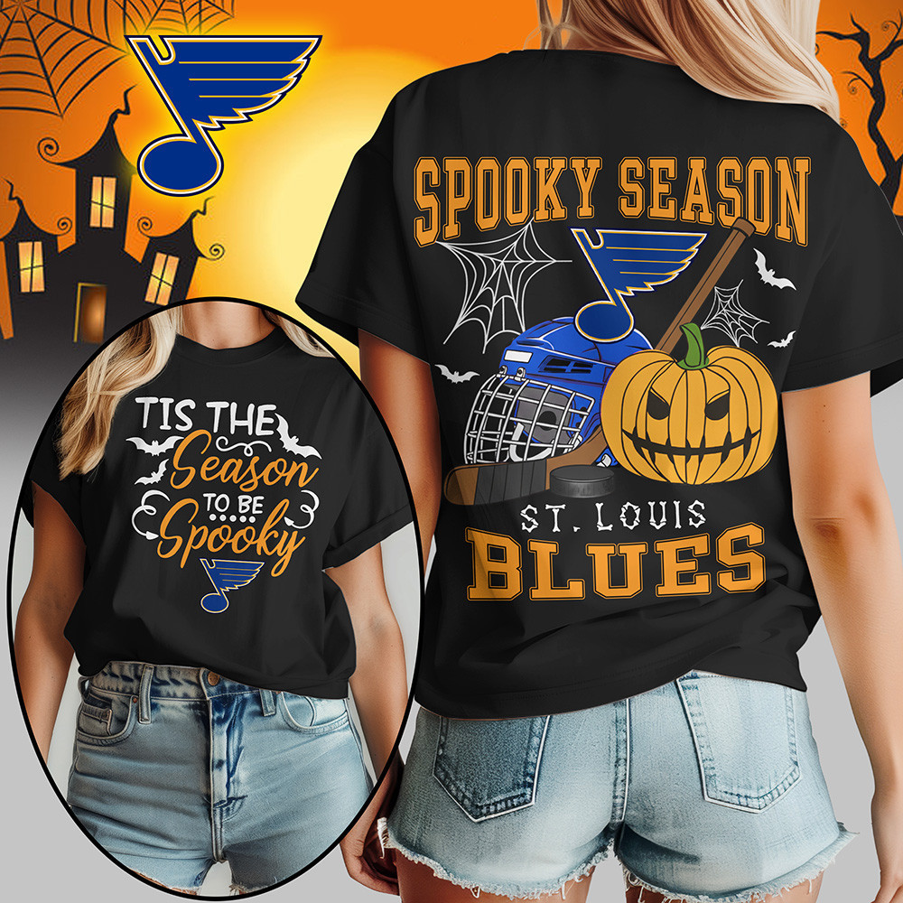 St. Louis Blues | Premium NHL Spooky Season Women's Shirt TD