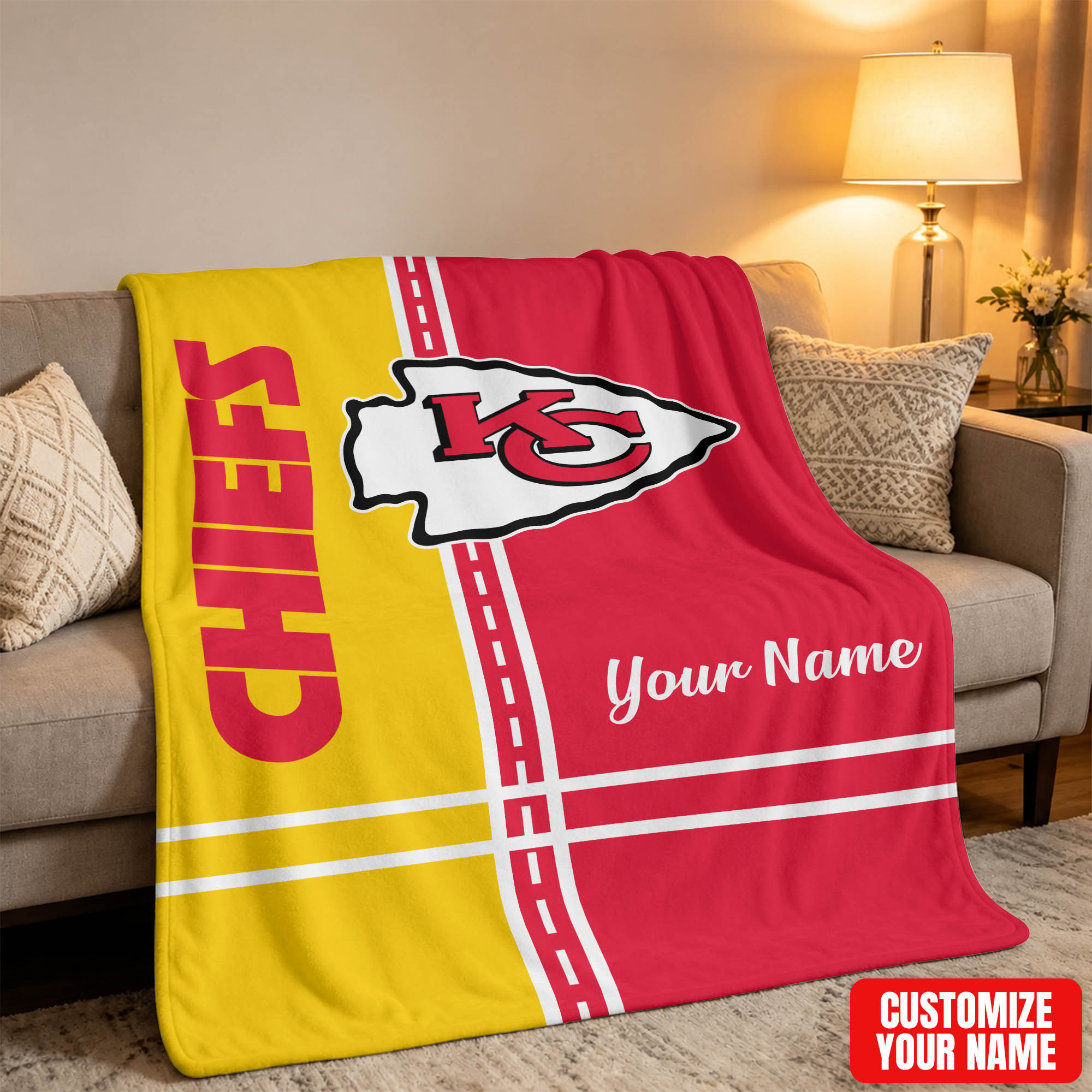 Kansas City Chiefs | Premium NFL My Name My Game Personalized Blanket NTH1