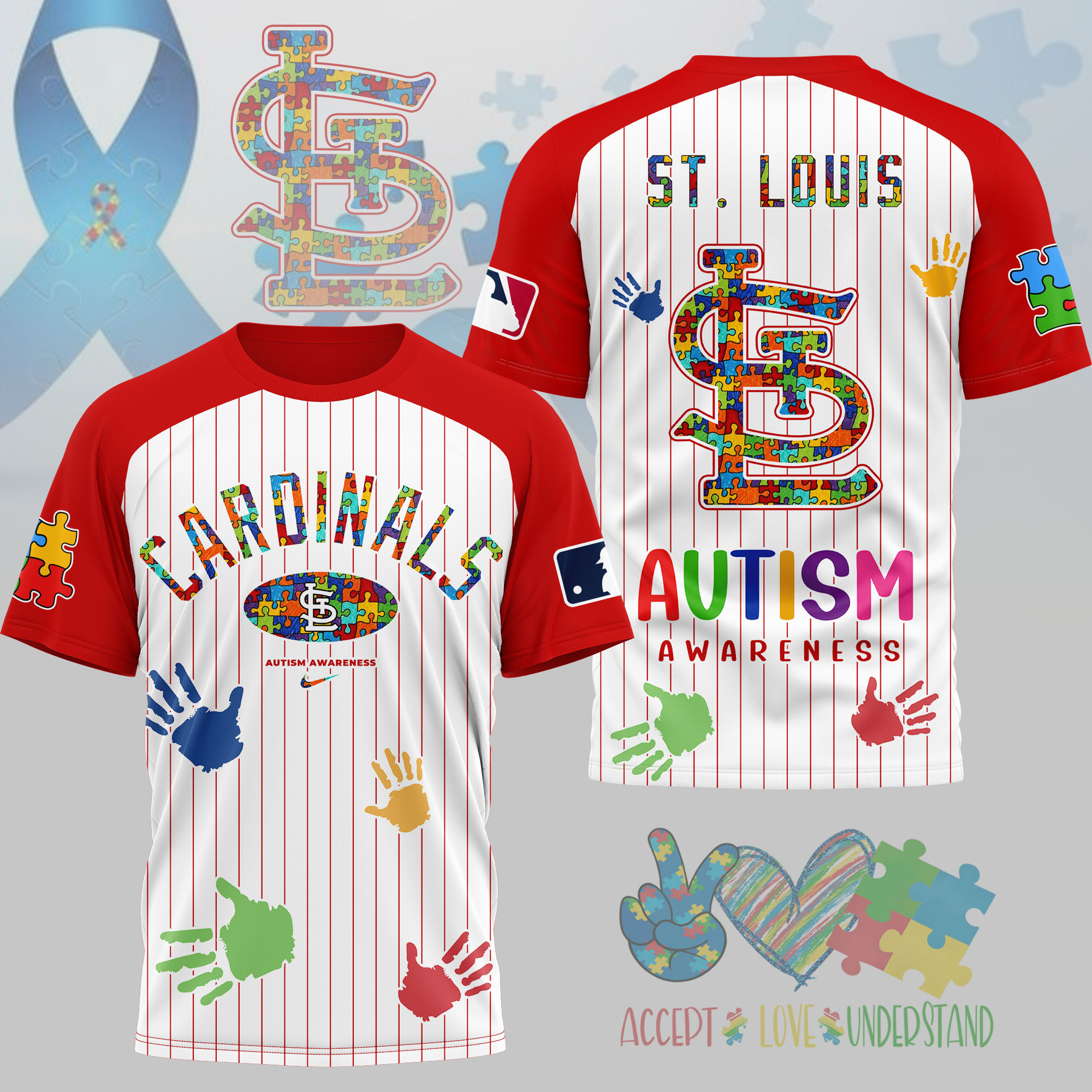 St. Louis Cardinals | Premium MLB Autism Support 3D Shirt NY