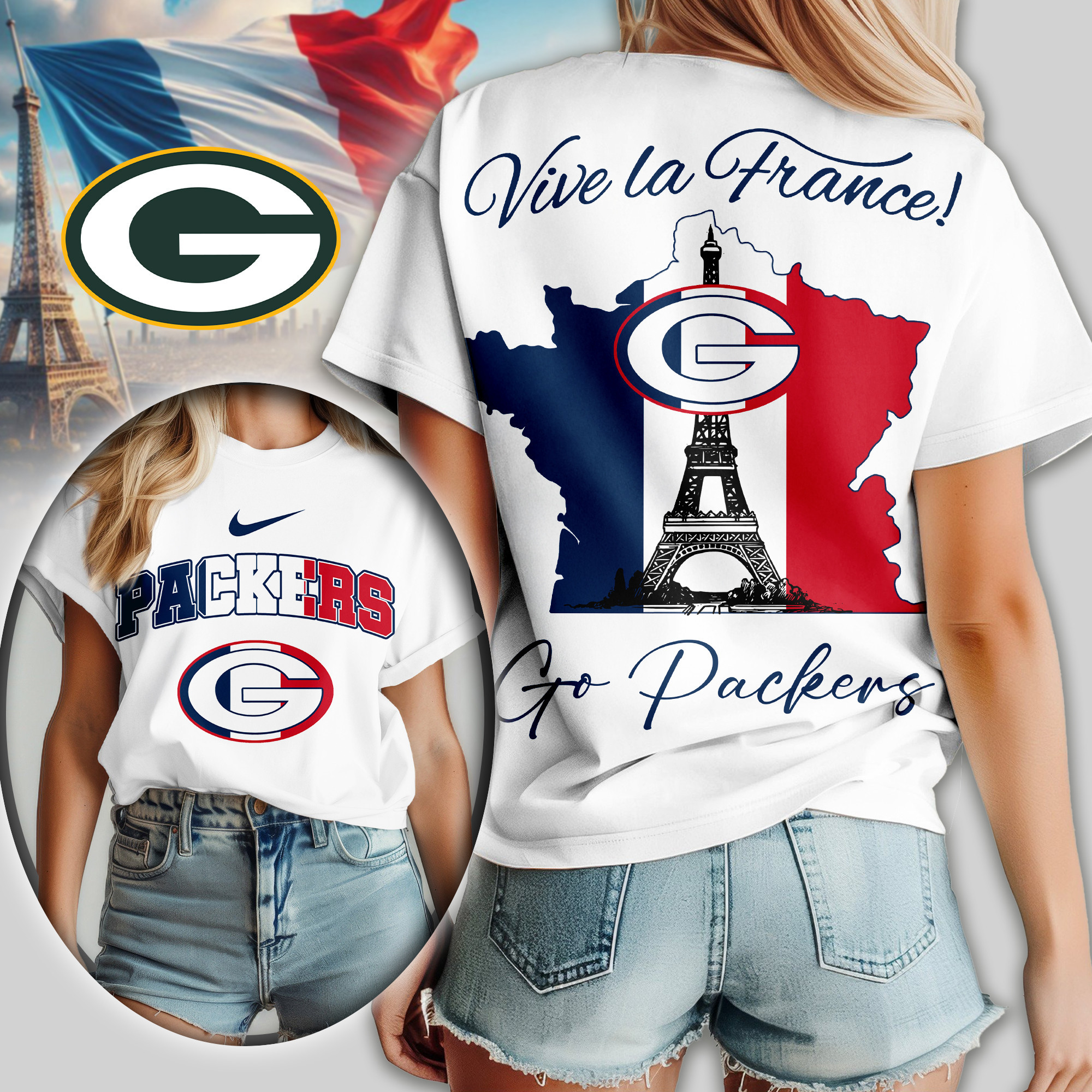 Green Bay Packers | Premium NFL France Women Shirt TD
