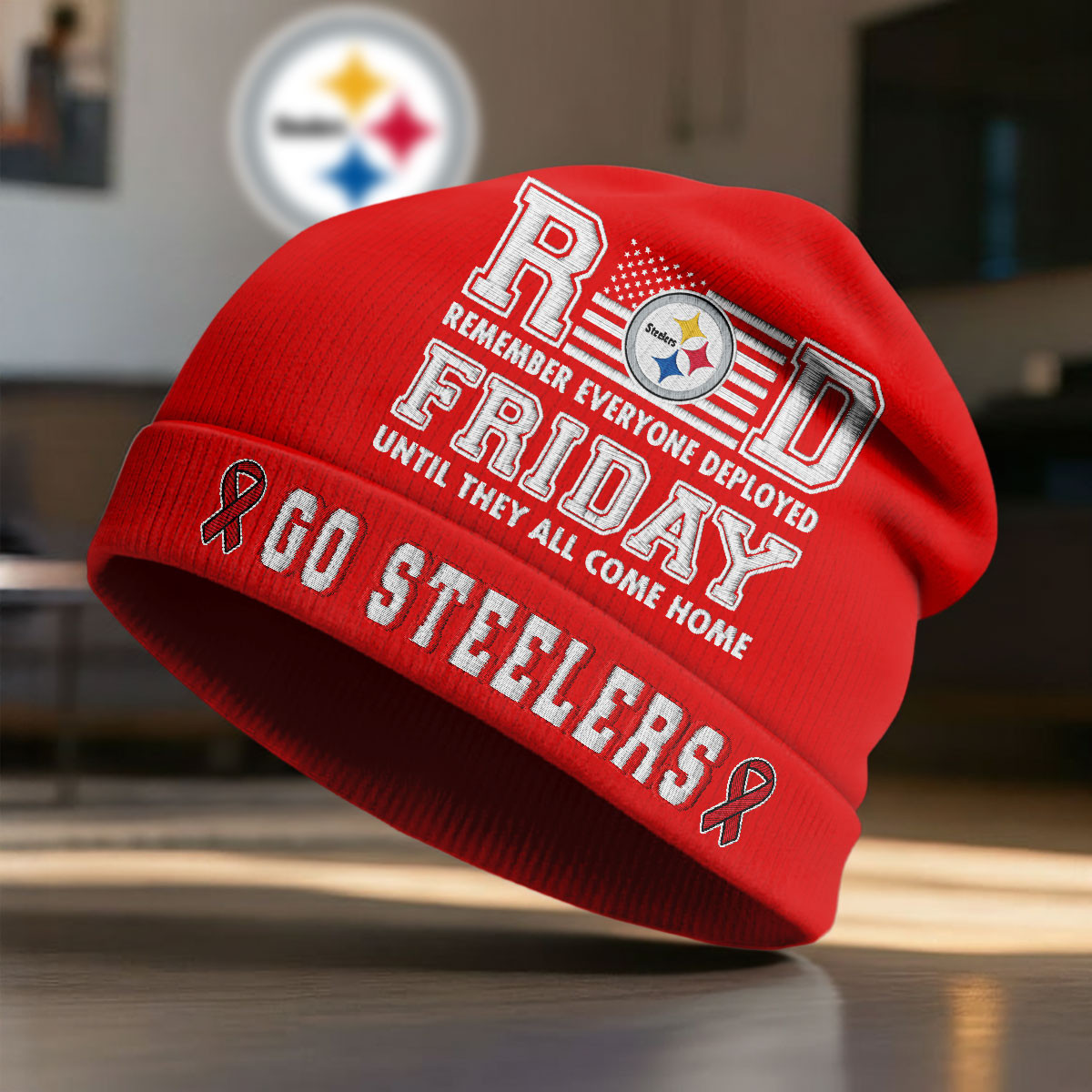 Pittsburgh Steelers | Premium NFL Red Friday Beanie Hat NY