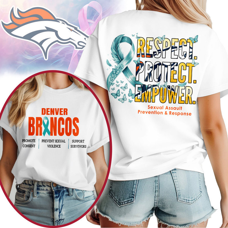 Denver Broncos | Premium NFL SA Prevention Month 3D Shirt HY