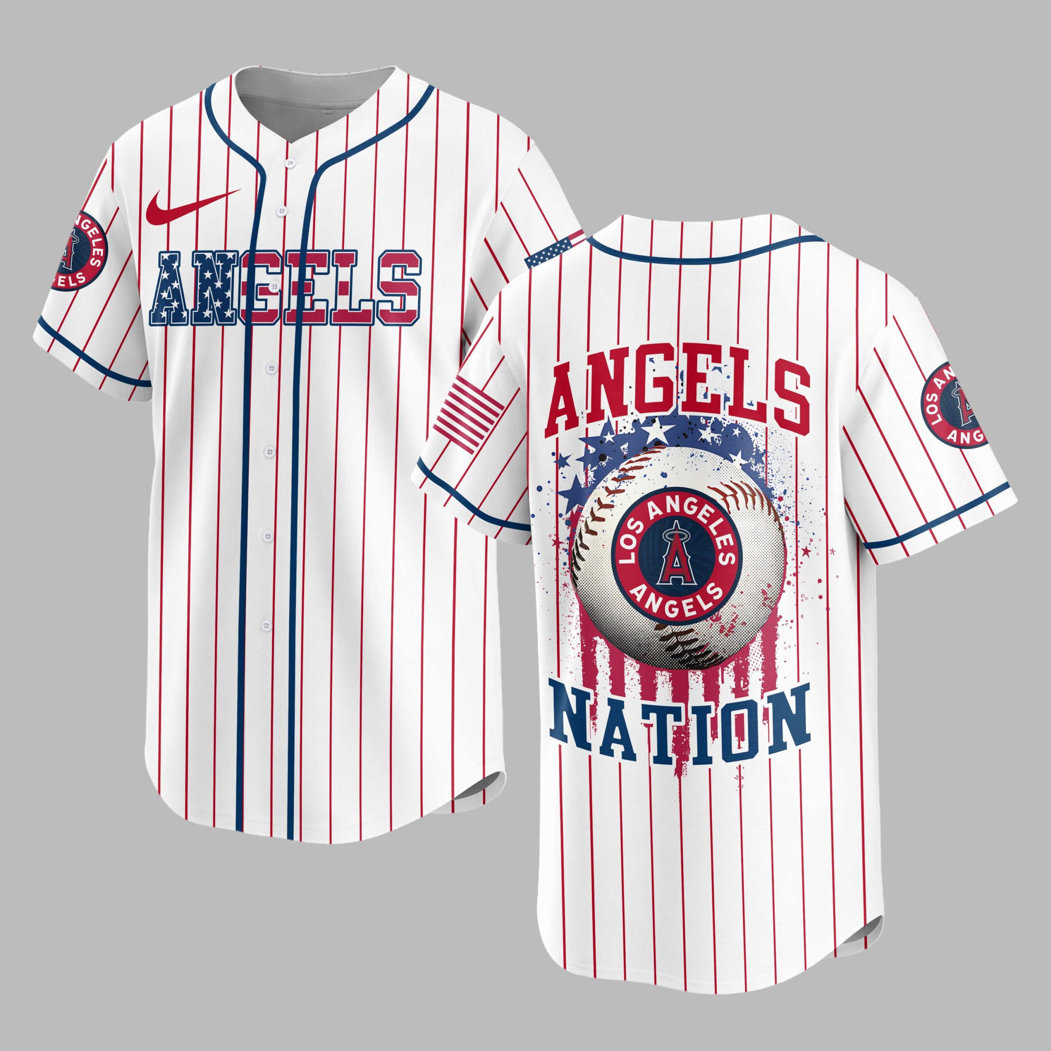 Los Angeles Angels | MLB USA Flag Edition Premium Baseball Jersey