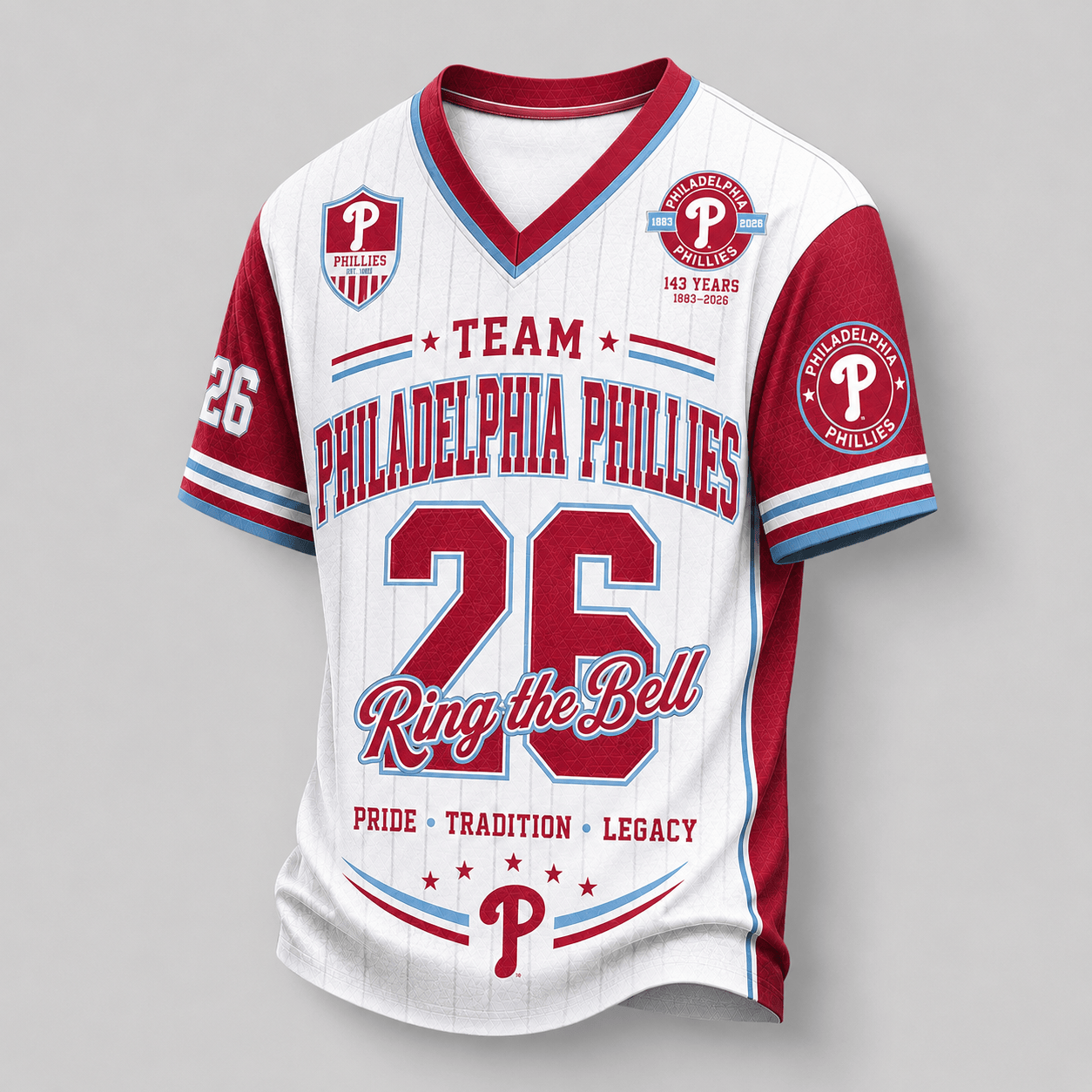 Philadelphia Phillies | Premium MLB Legacy Pride V-Neck Jersey