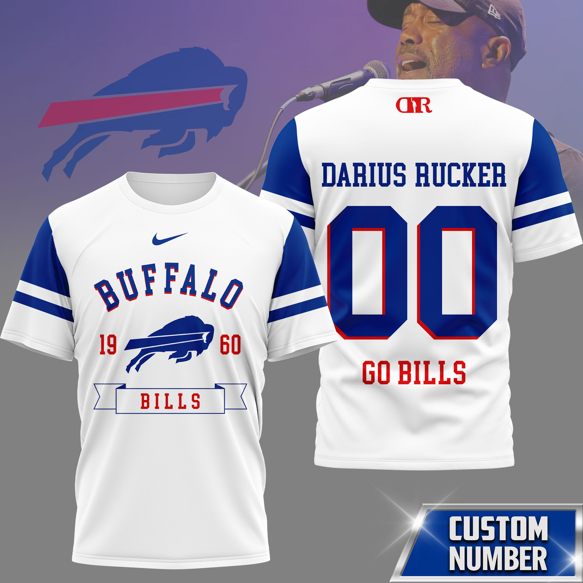 Buffalo Bills | Premium NFL Darius Rucker Fan 3D Shirt NY