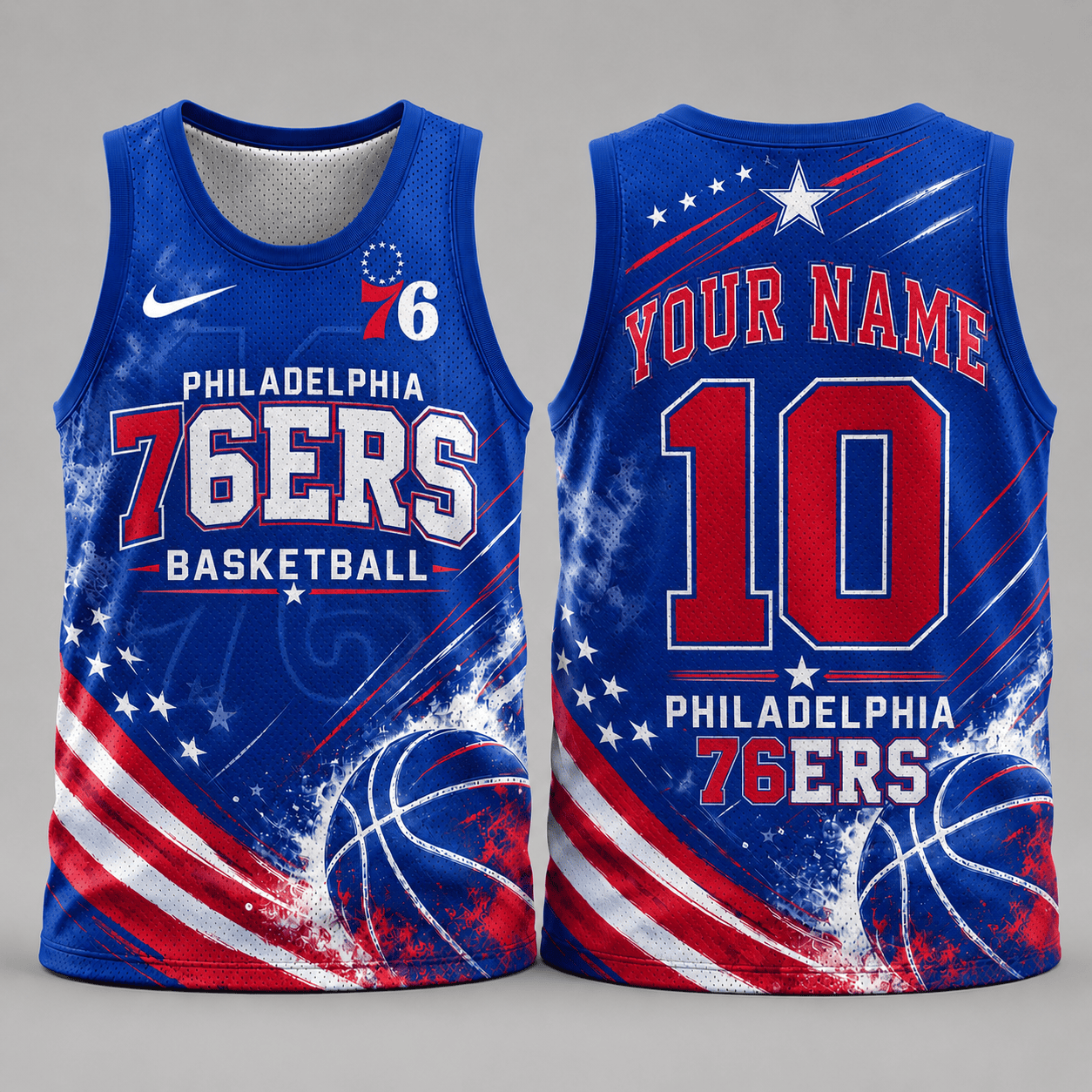Philadelphia 76ers | Premium NBA Personalized Fan Pride Basketball Tank Top TD