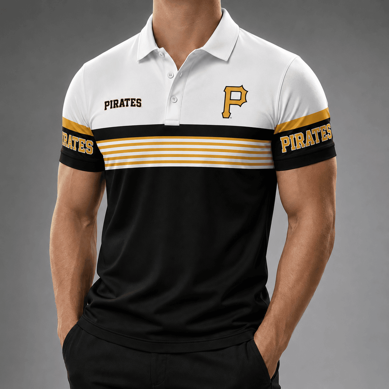 Pittsburgh Pirates | Premium MLB Personalized Men's Polo Shirt