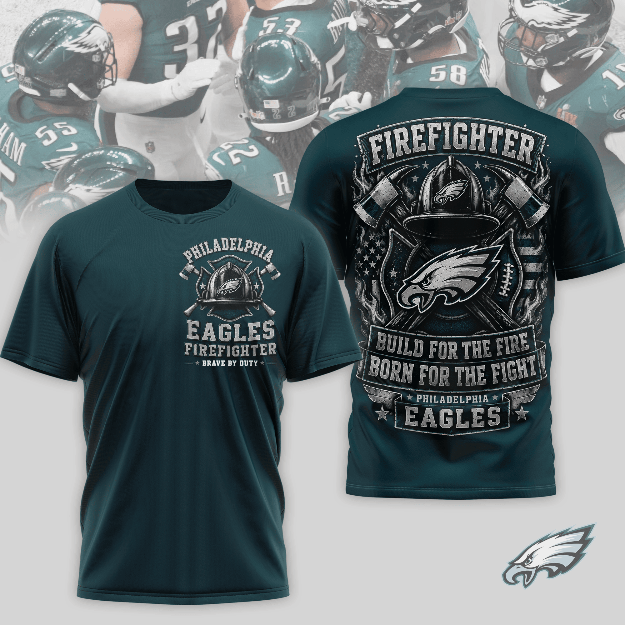 Philadelphia Eagles | Premium NFL Firefighter Tribute Team 3D Shirt NTH1