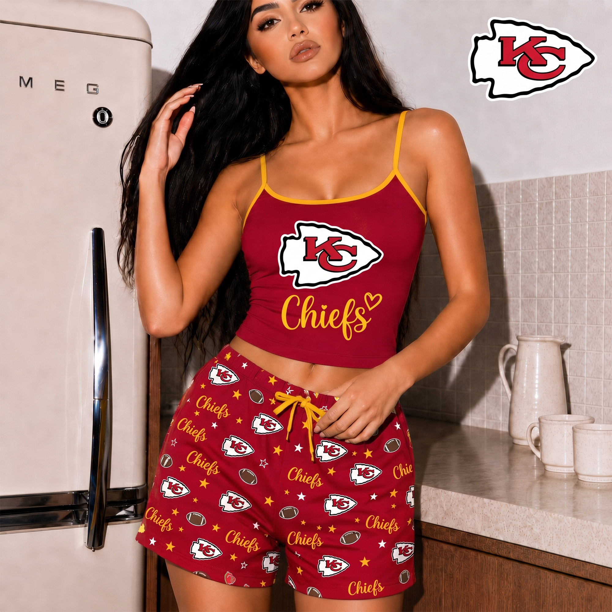 Kansas City Chiefs | Premium NFL Shorts & Camisole Sleepwear Set NY