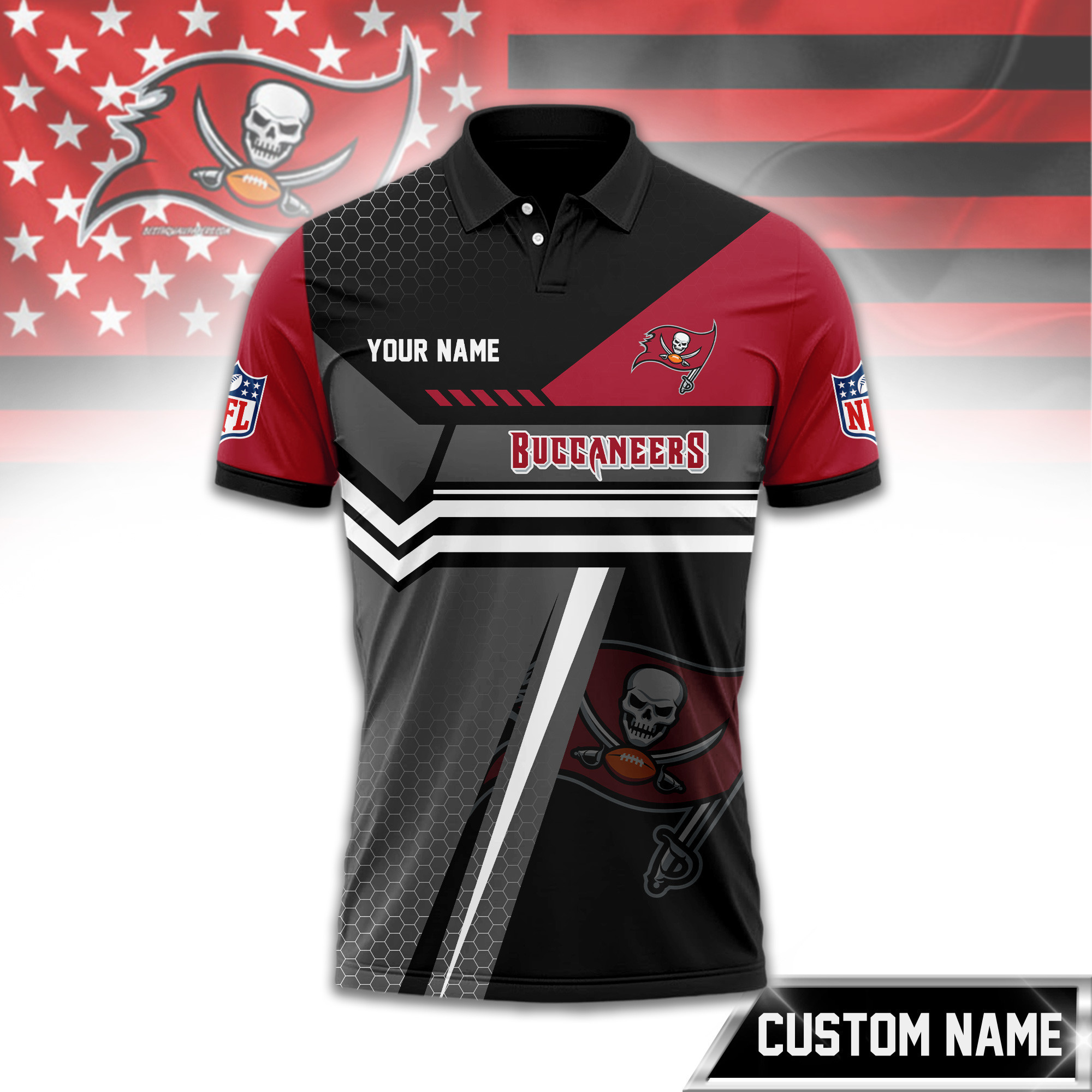 Tampa Bay Buccaneers | Premium NFL Inspired Custom Game Day Polo TD