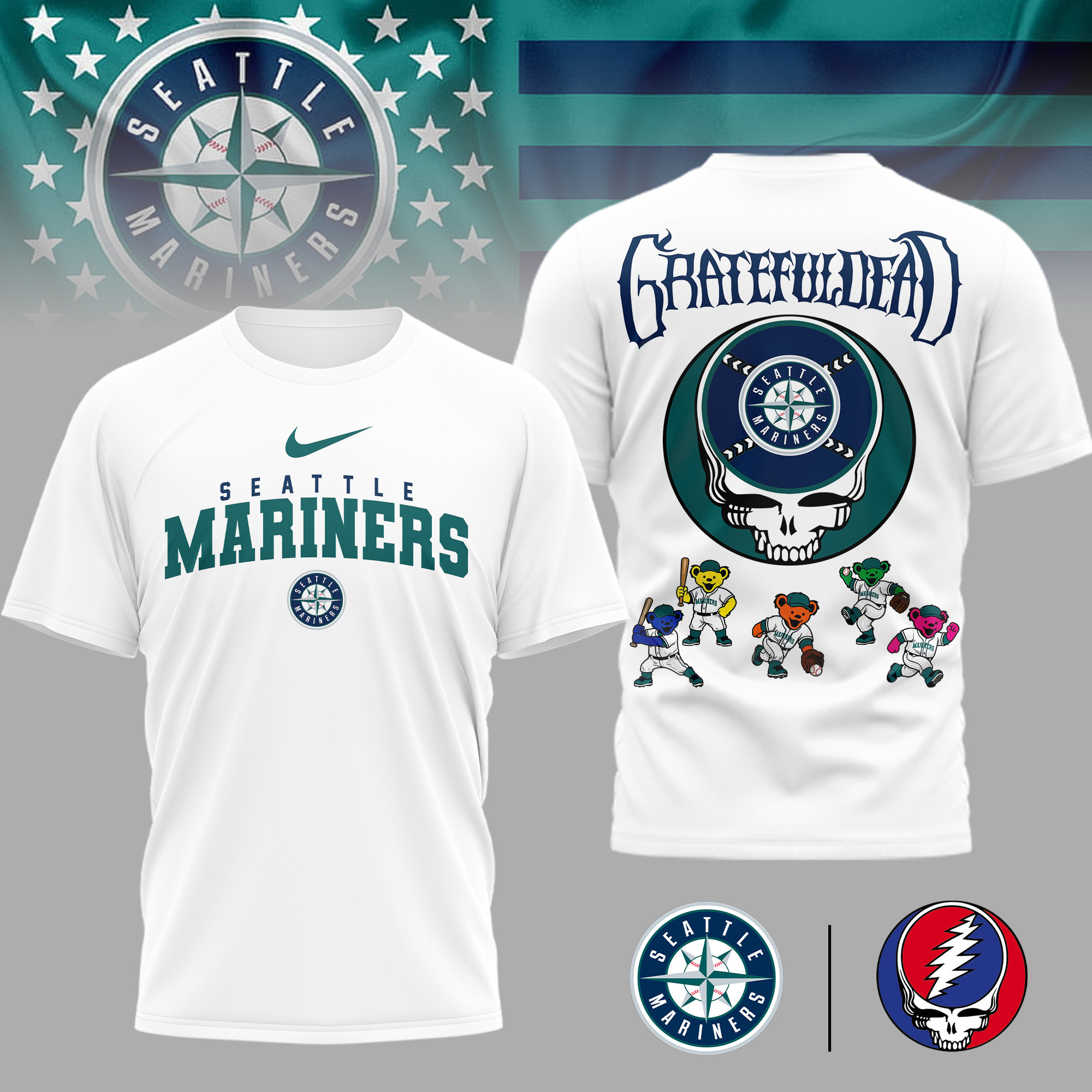 Seattle Mariners | Premium MLB Deadhead 3D Shirt TD
