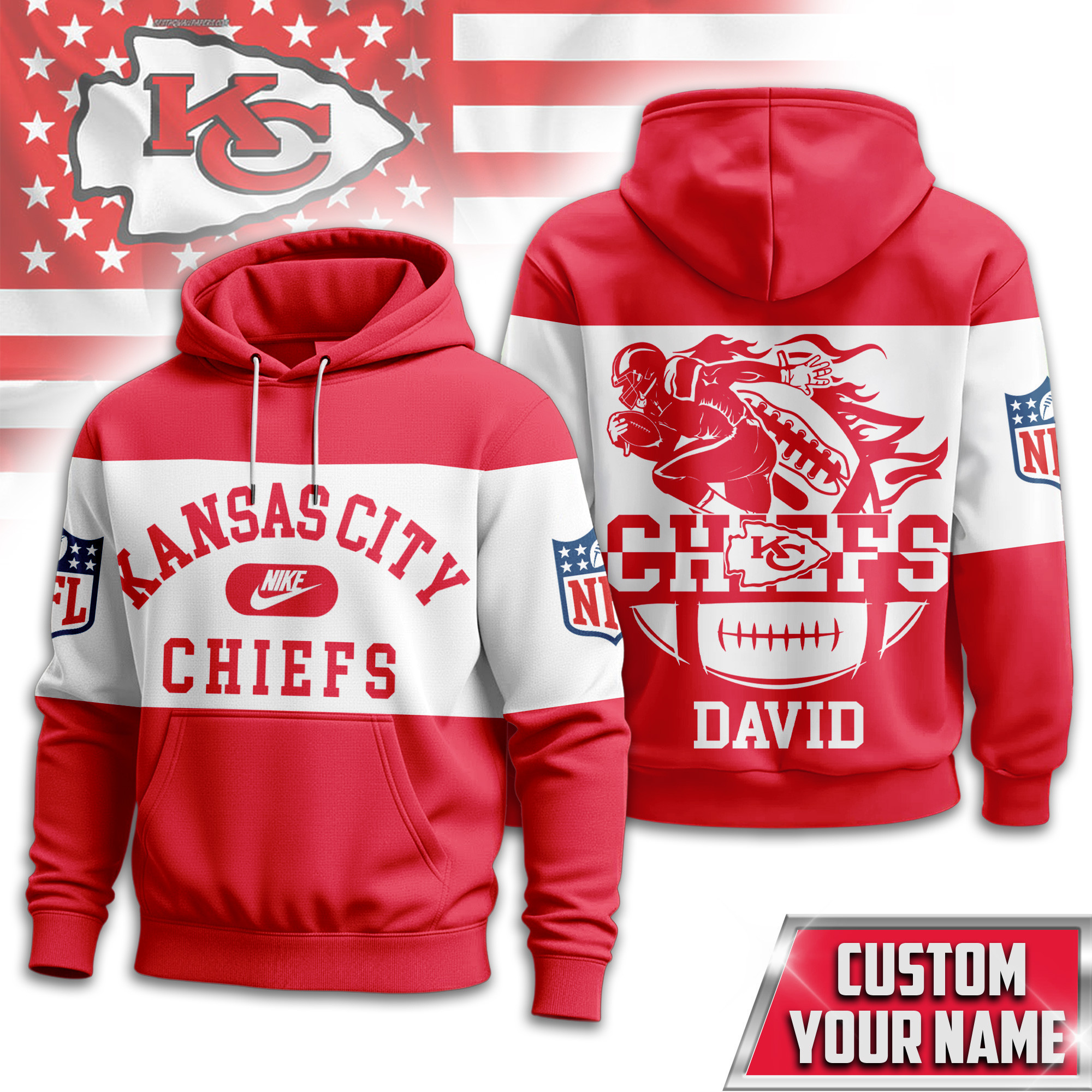 Kansas City Chiefs | Premium NFL Touchdown Spirit Personalized Hoodie TD