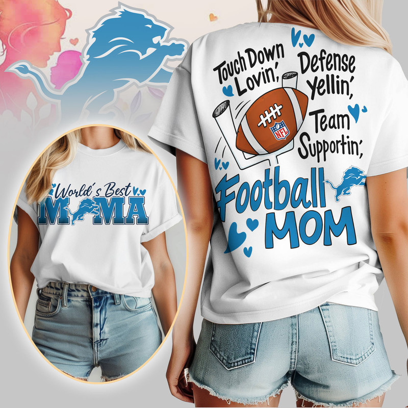 Detroit Lions | Premium NFL Mother Day Football Mama 3D Shirt HY