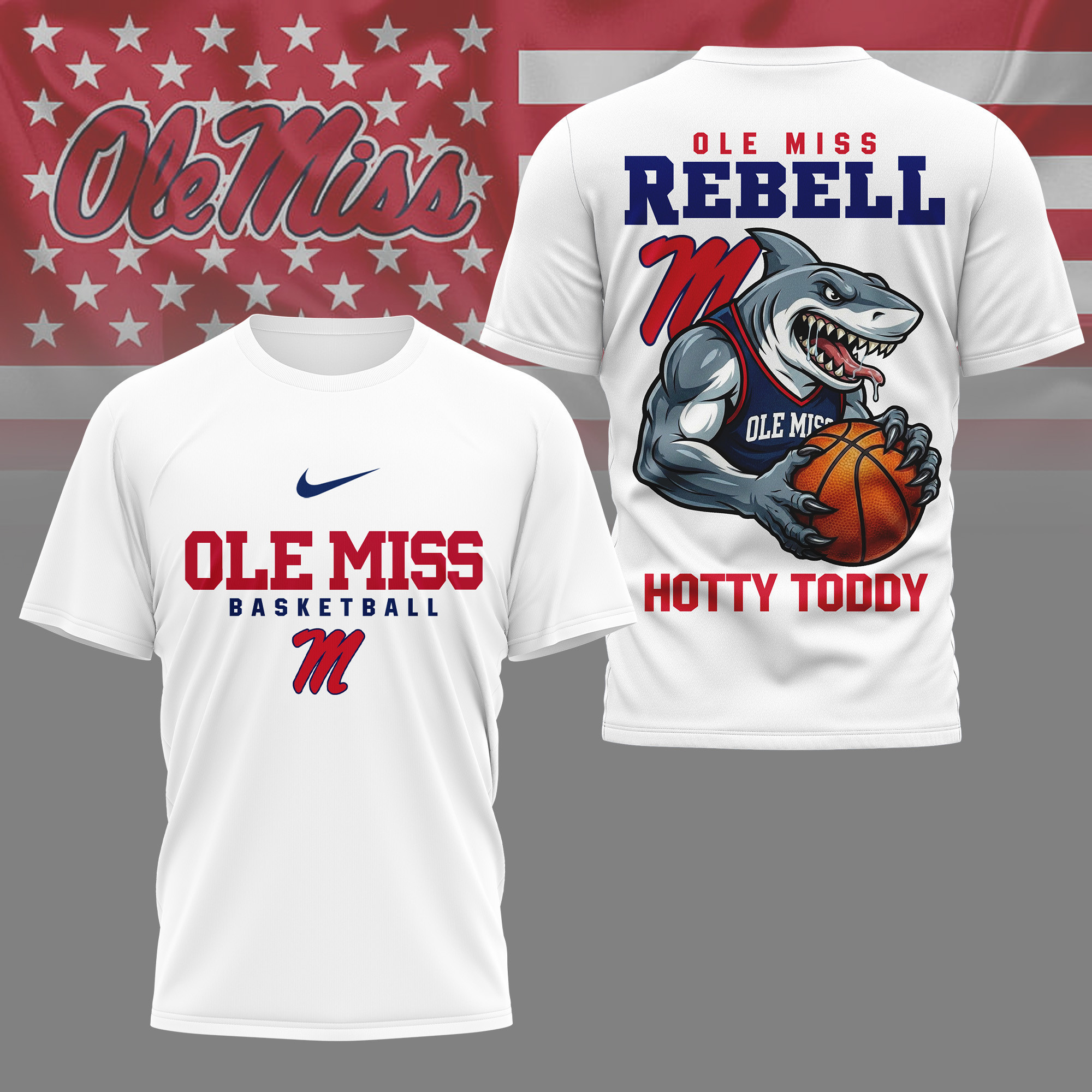Ole Miss Rebell | Premium NCAA GameDay Basketball 3D Shirt PBH20NU