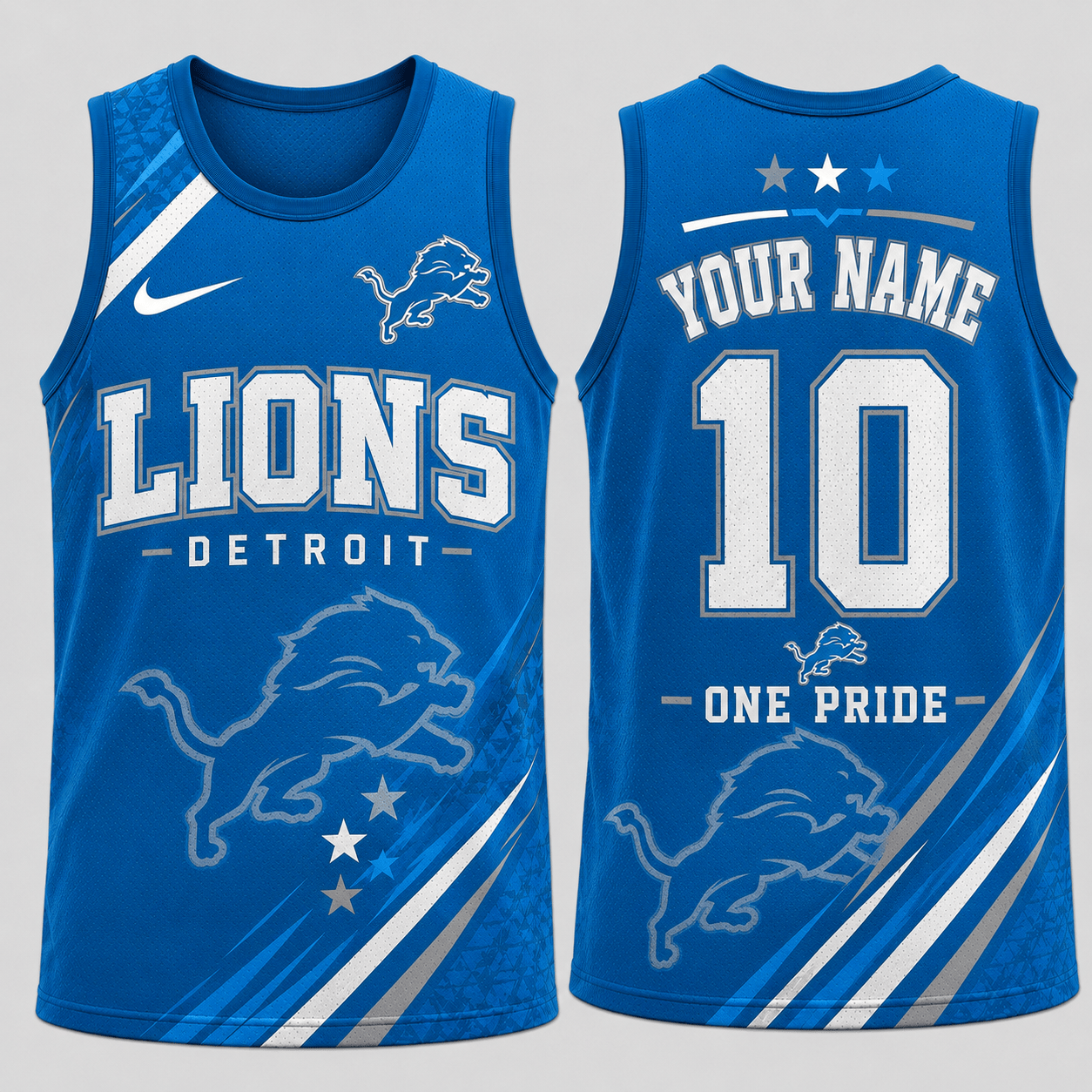 Detroit Lions | Premium NFL Personalized Team Spirit Sports Tank Top TD